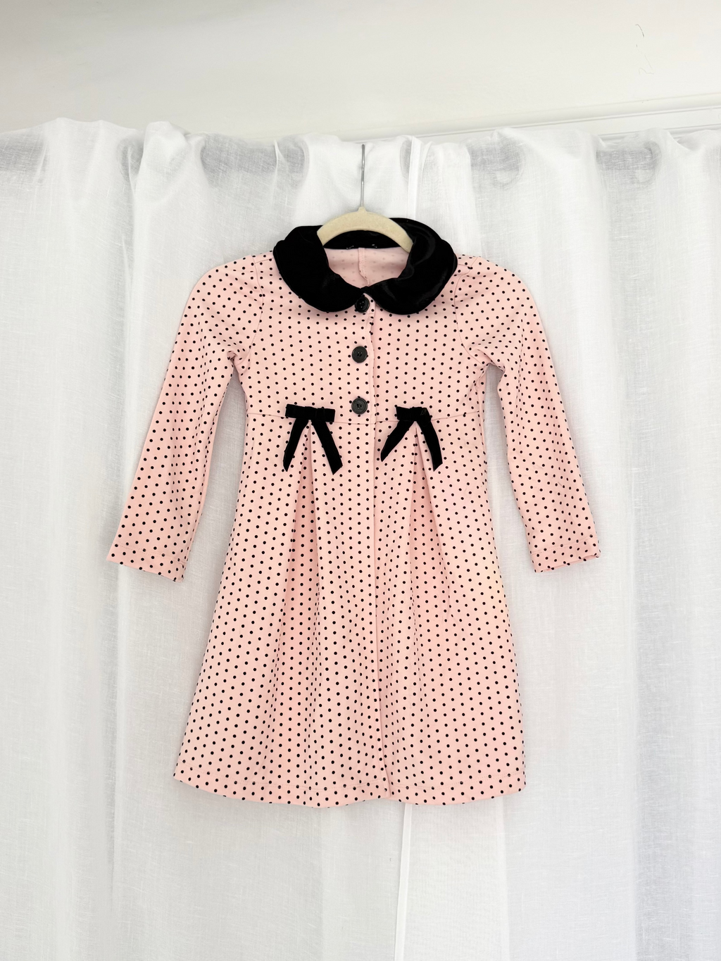 pink polka dot babydoll mini dress ✧