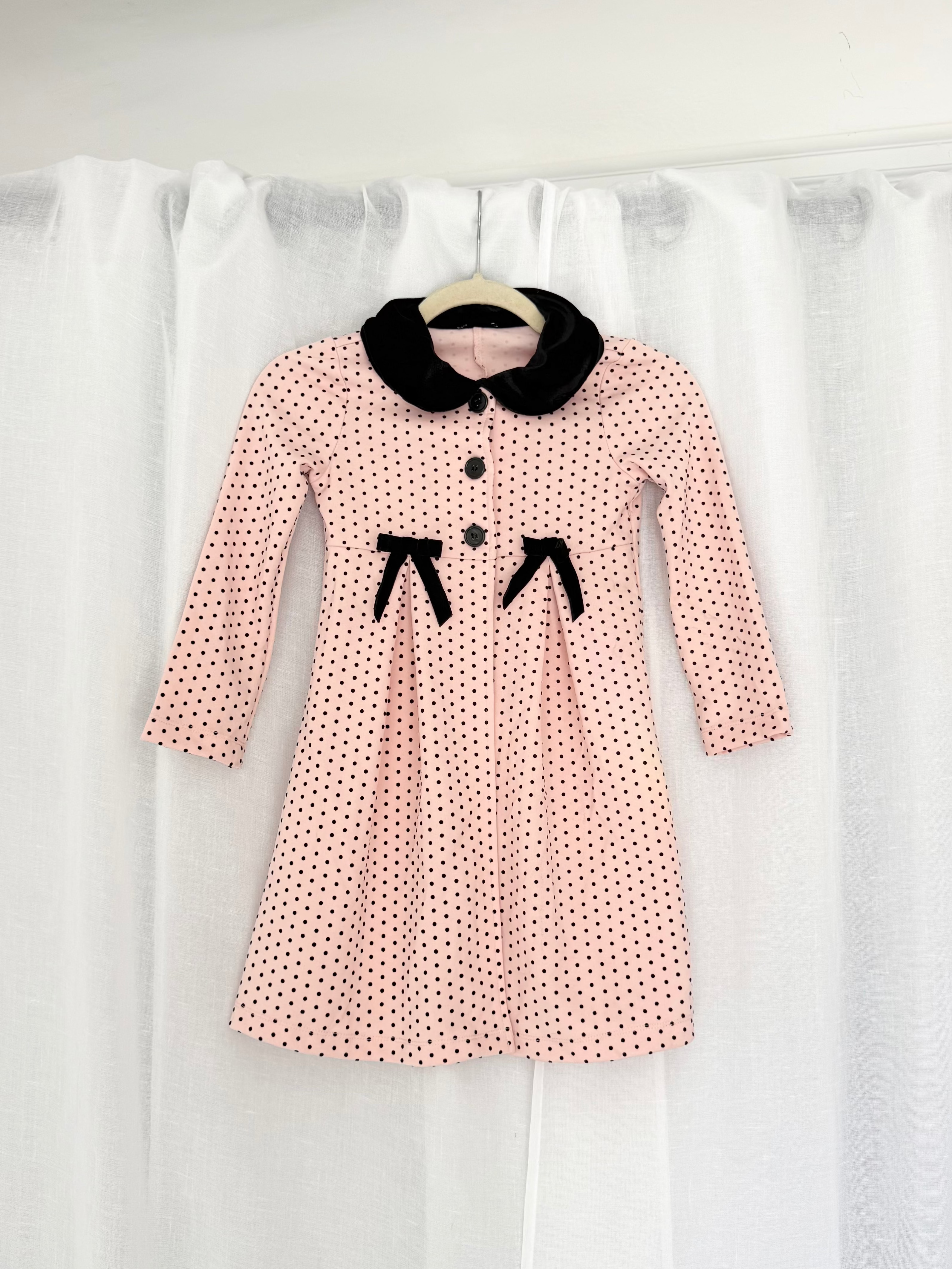 pink polka dot babydoll mini dress ✧