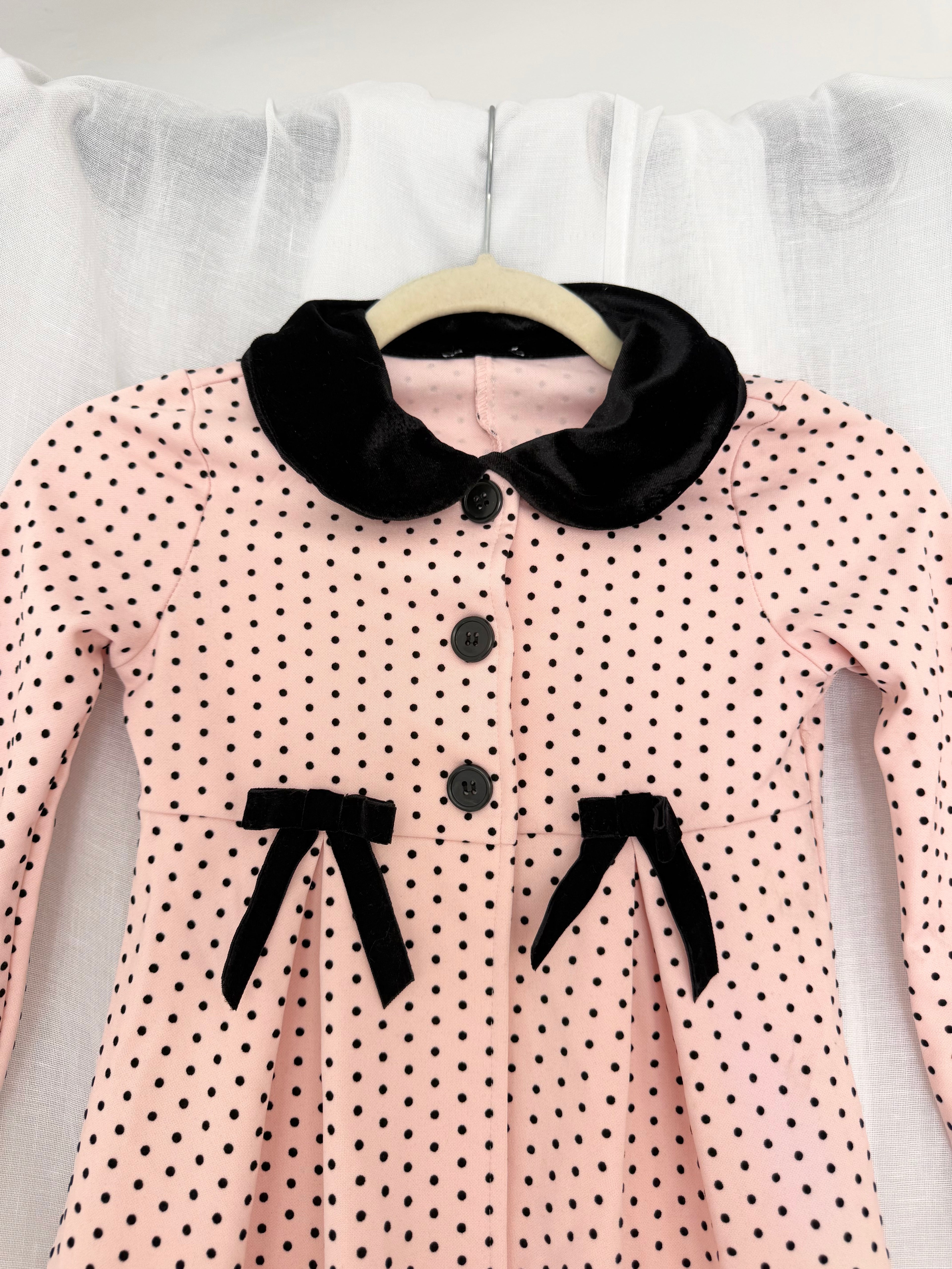 pink polka dot babydoll mini dress ✧