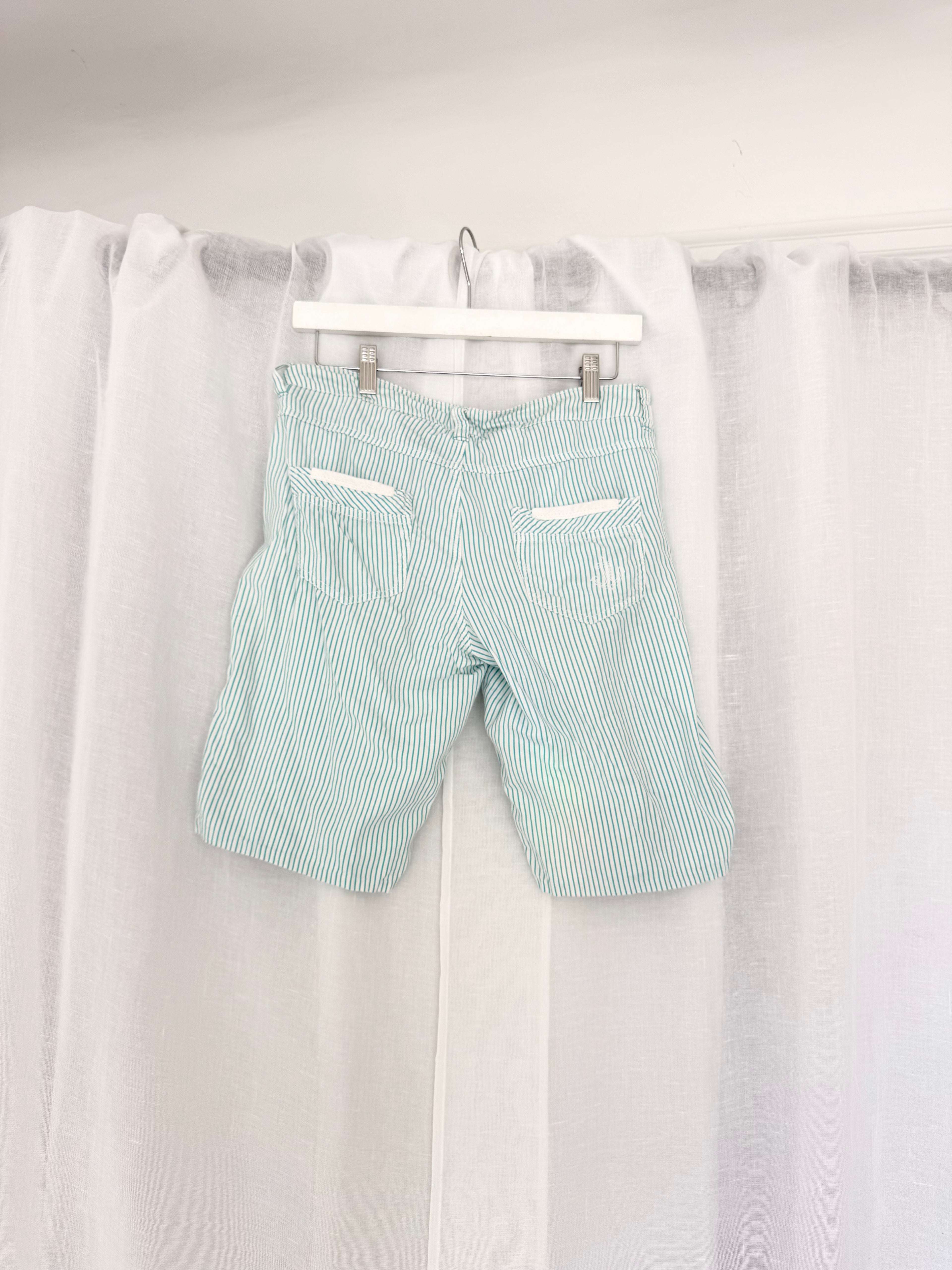 low rise striped bermuda shorts ✧ (33")