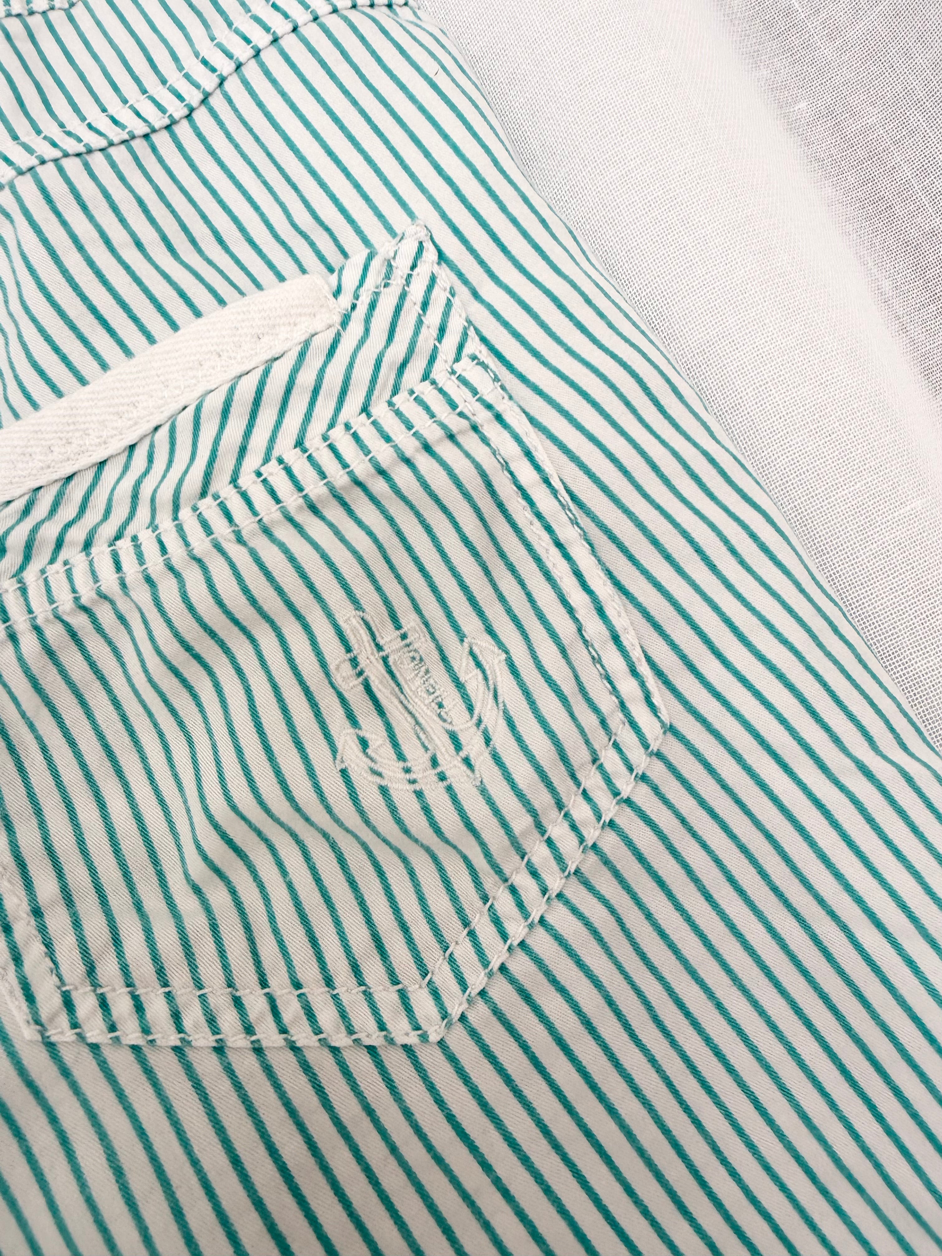 low rise striped bermuda shorts ✧ (33")