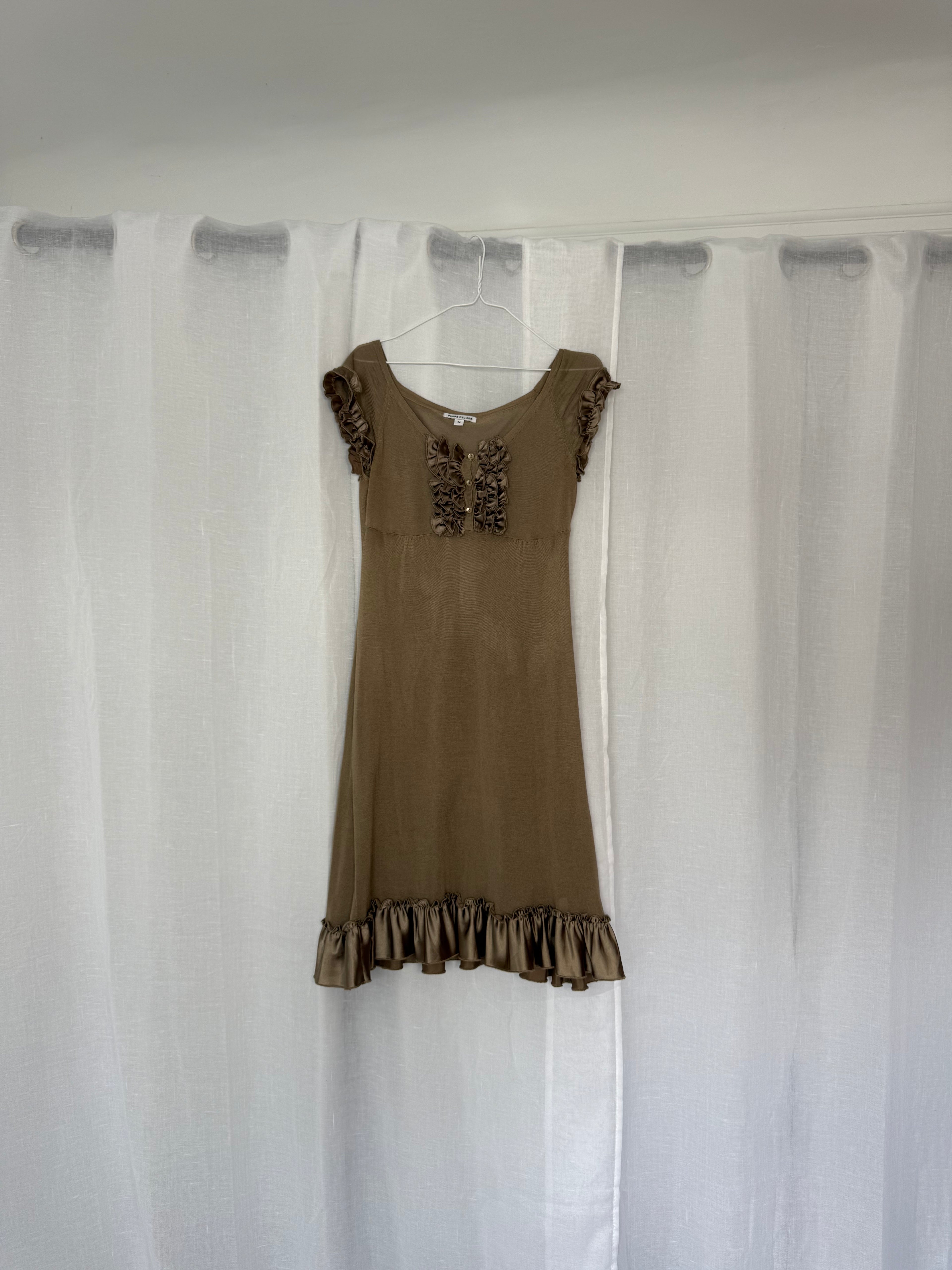 🤎 peppe peluso ruffle mini dress 🤎