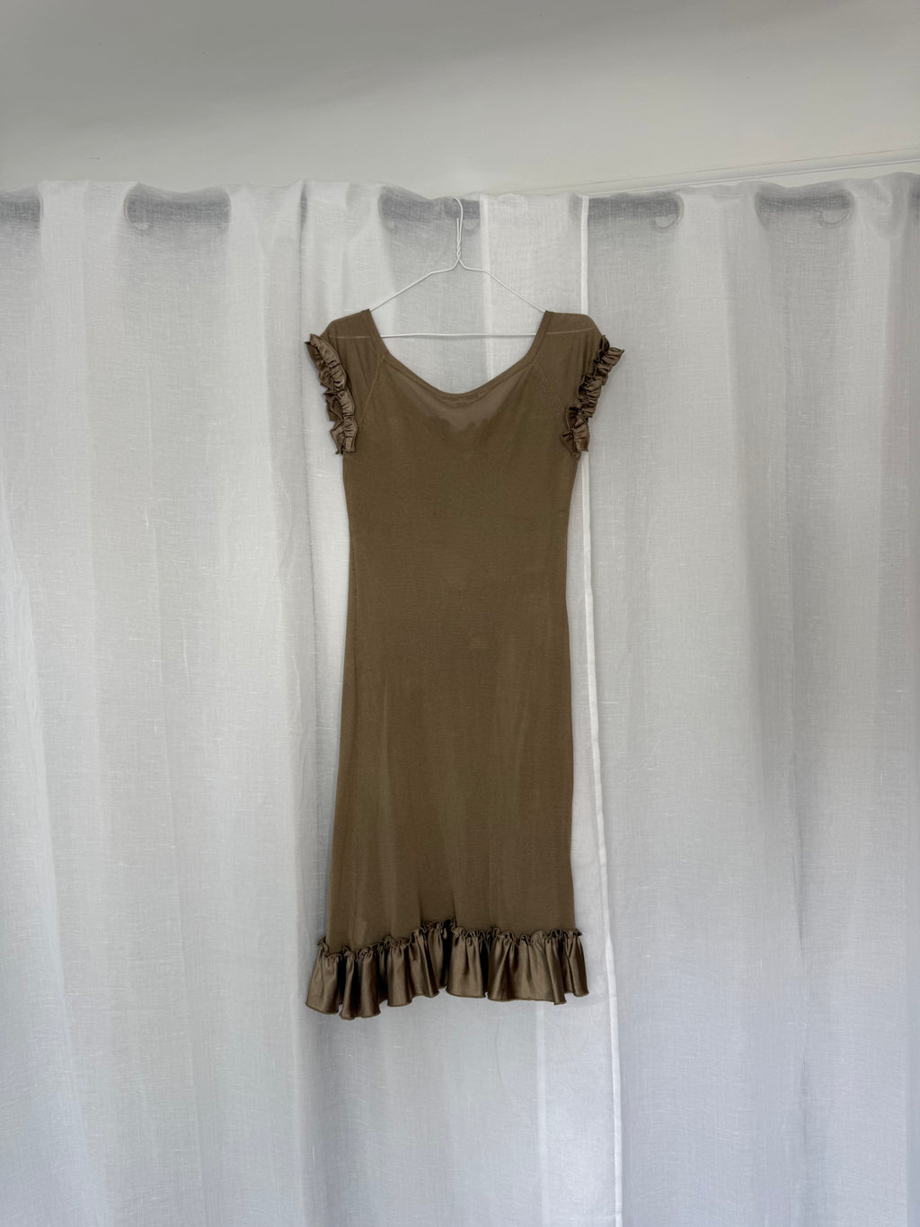 🤎 peppe peluso ruffle mini dress 🤎