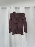 ✿ ruffle knit tie-front cardigan ✿