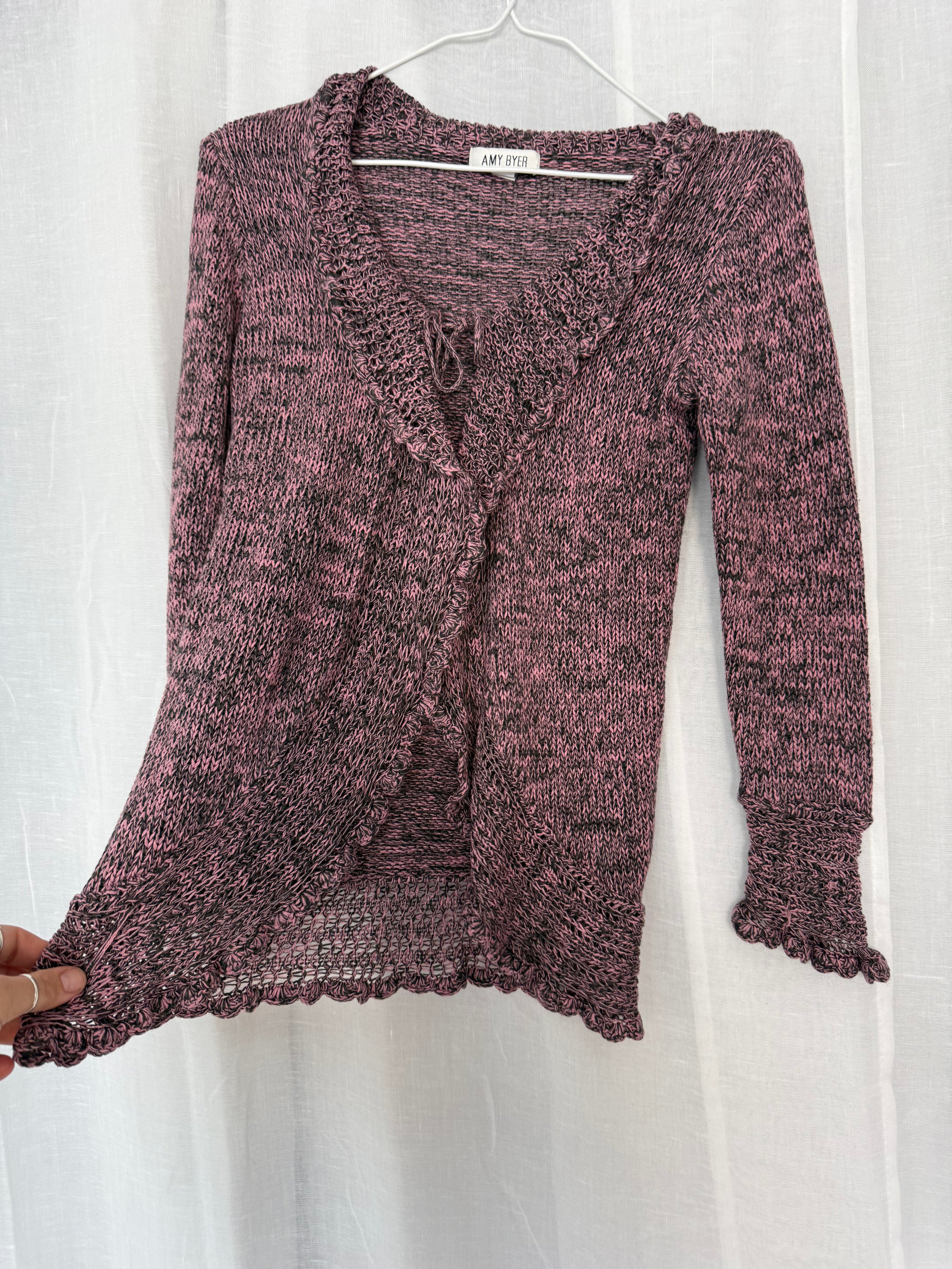 ✿ ruffle knit tie-front cardigan ✿