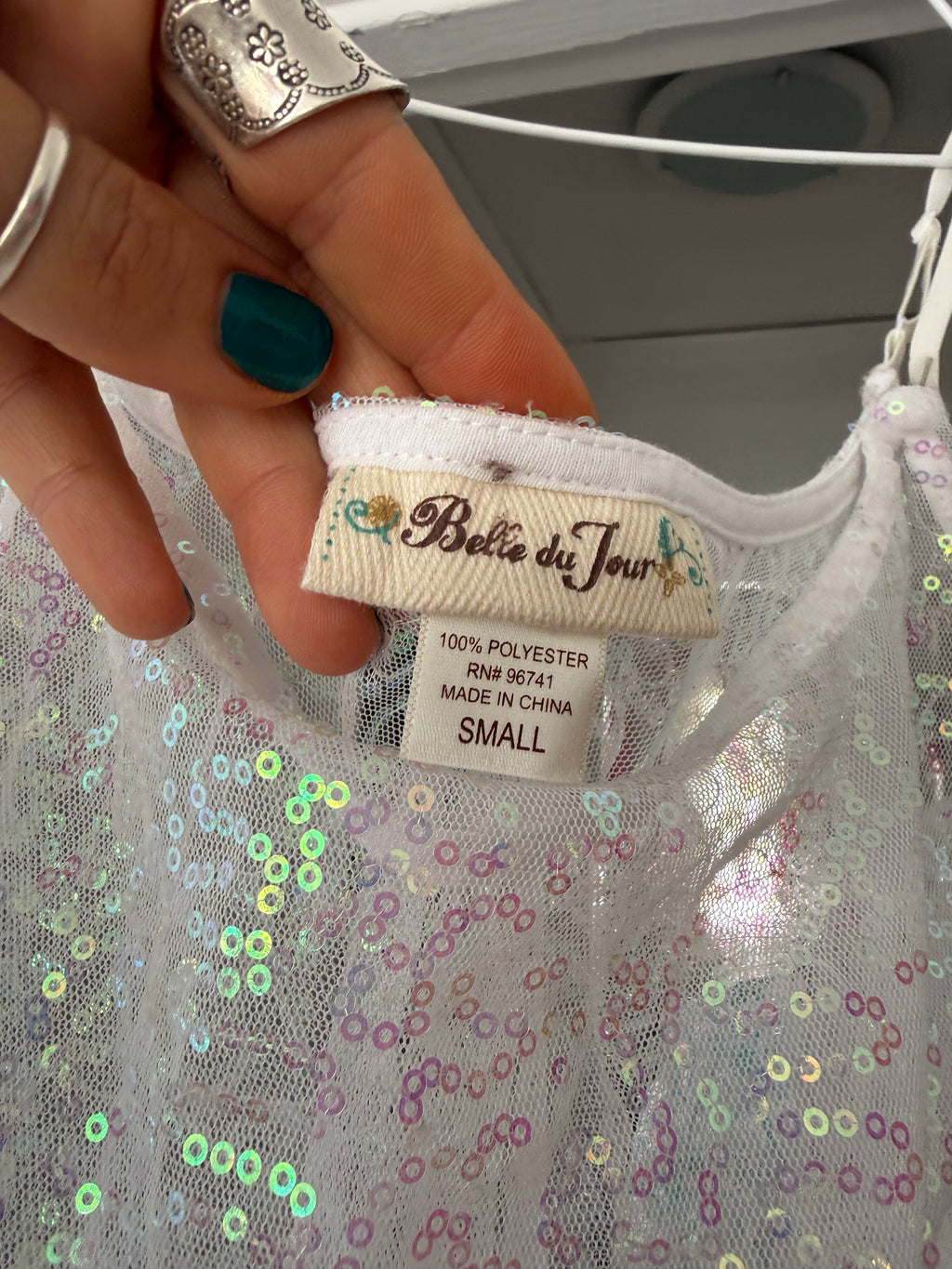 iridescent sequin sheer mini dress ✧