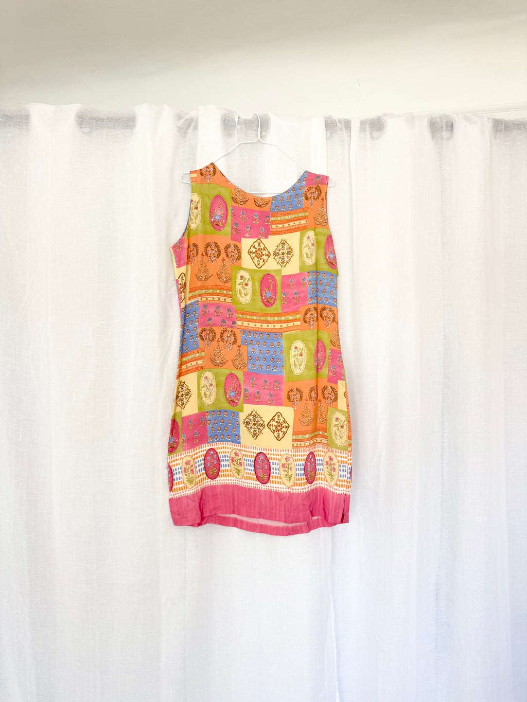 ✦ vintage patchwork mod mini dress