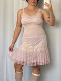 ౨ৎ vintage blush pink lace slip dress ⋆