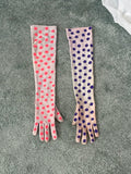 ⊹ ⟡ ⊹ upcycled polka dot opera gloves ⊹ ⟡ ⊹
