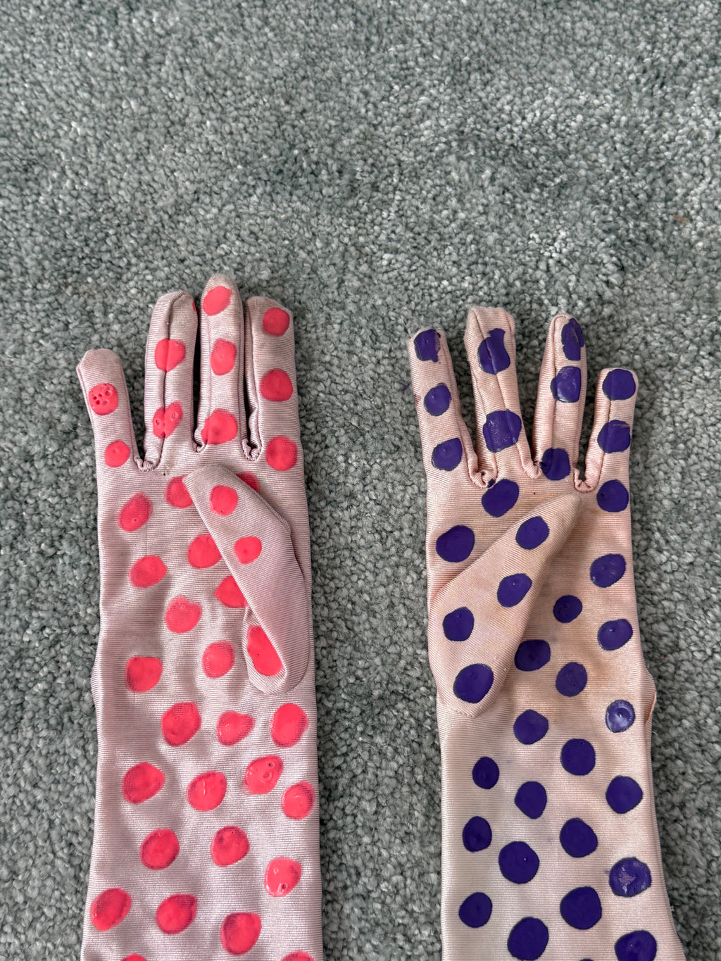 ⊹ ⟡ ⊹ upcycled polka dot opera gloves ⊹ ⟡ ⊹