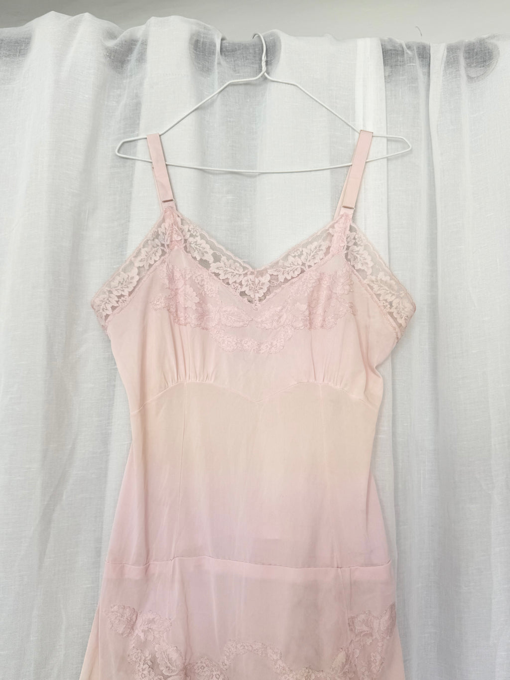 ౨ৎ vintage blush pink lace slip dress ⋆