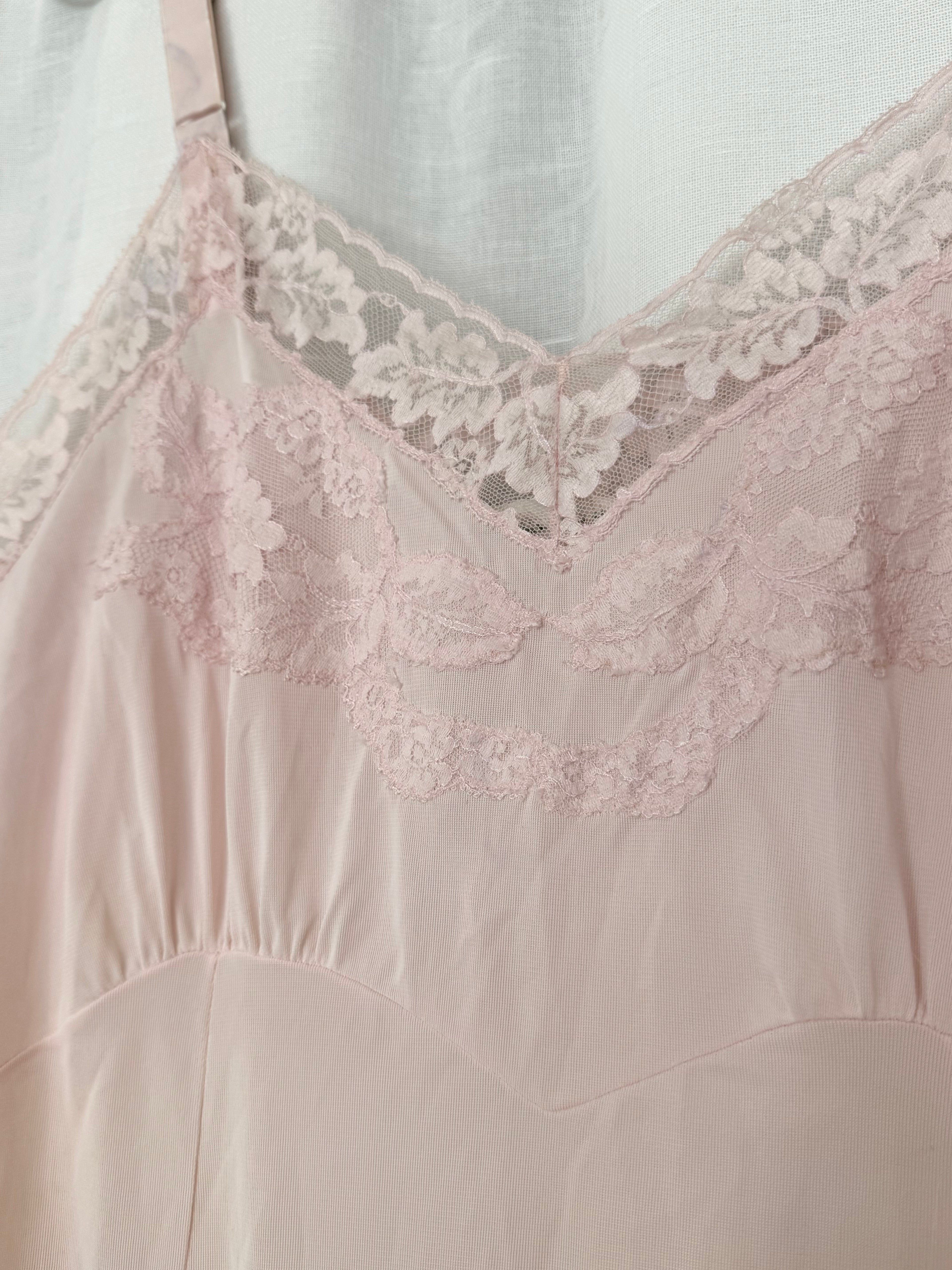 ౨ৎ vintage blush pink lace slip dress ⋆