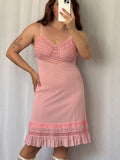 ✿ rare pink lace topform slip dress ✿