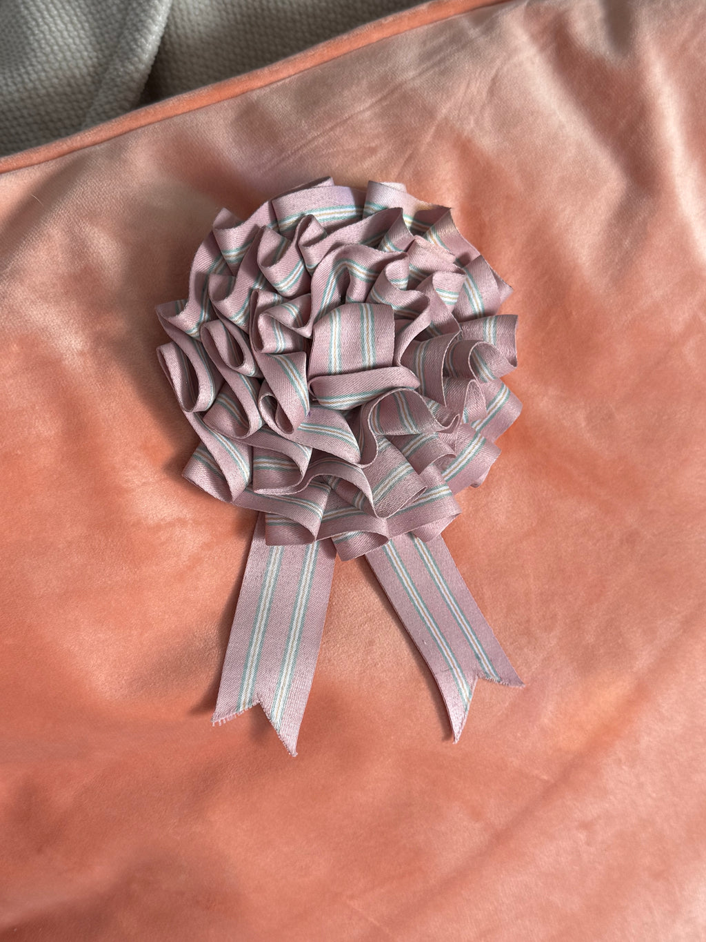 ♡༻✧ handmade pastel stripe prize ribbon rosette ✧༺♡