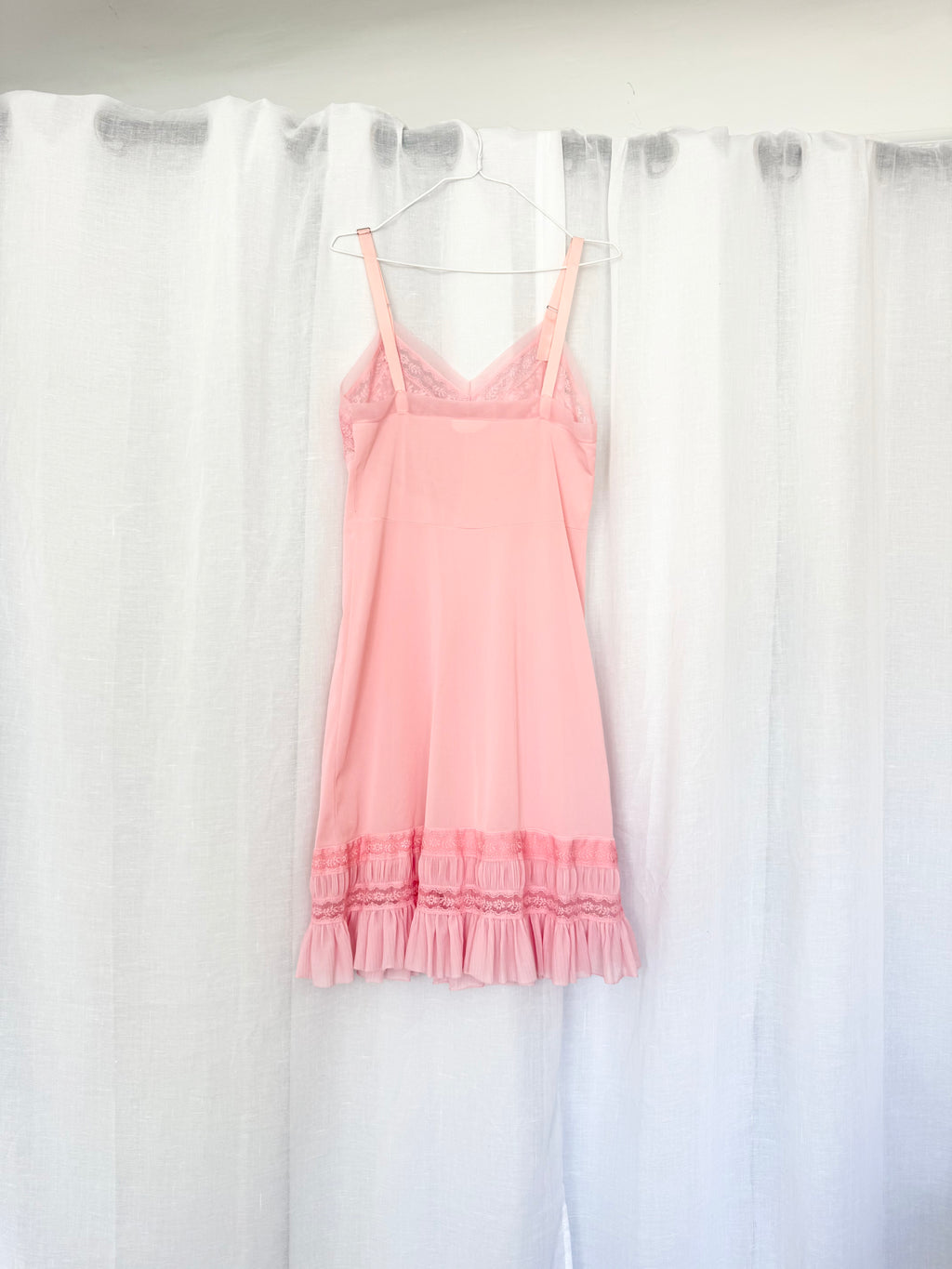✿ rare pink lace topform slip dress ✿