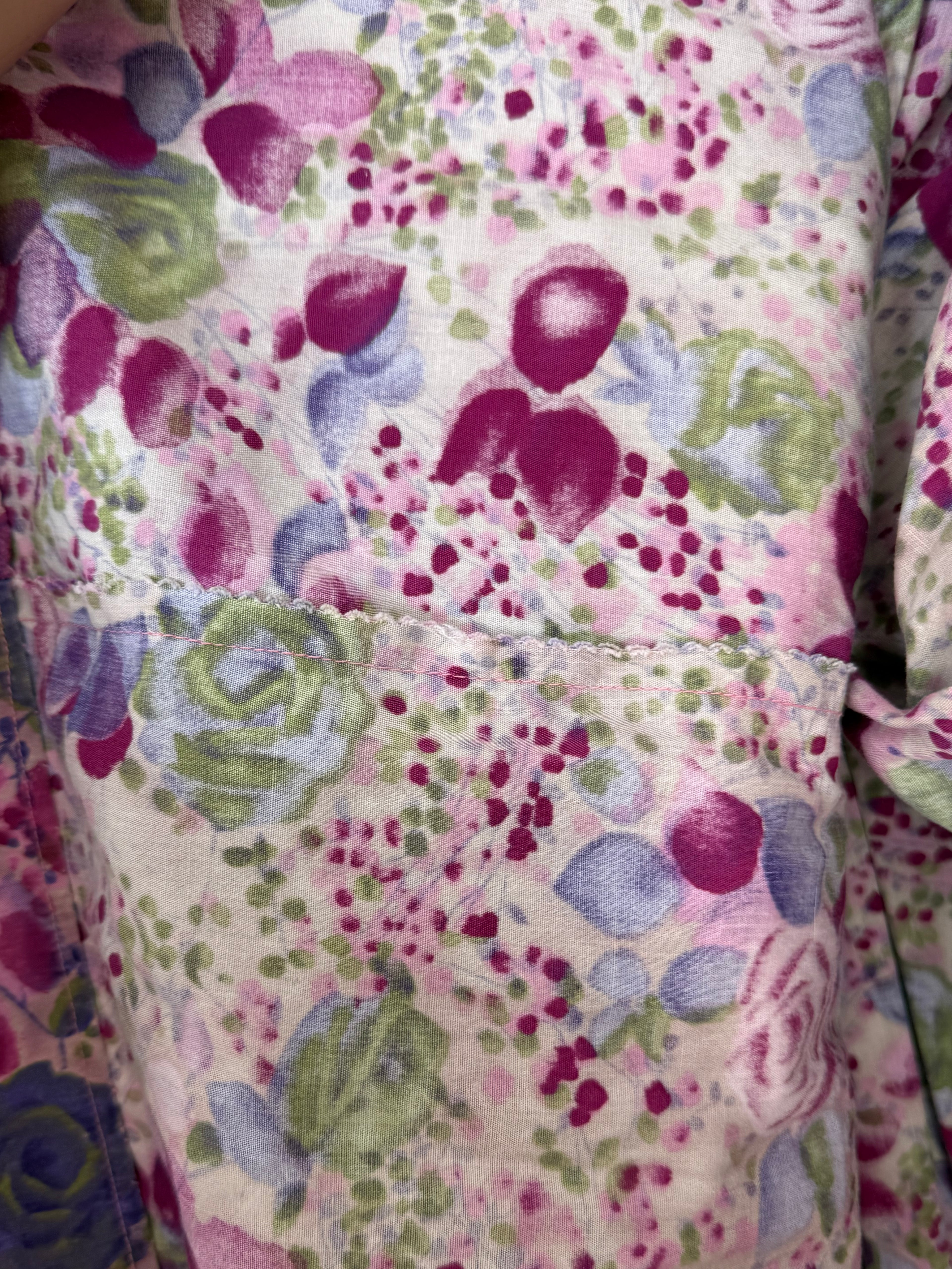 ✿ vintage cotton floral midi dress ✿