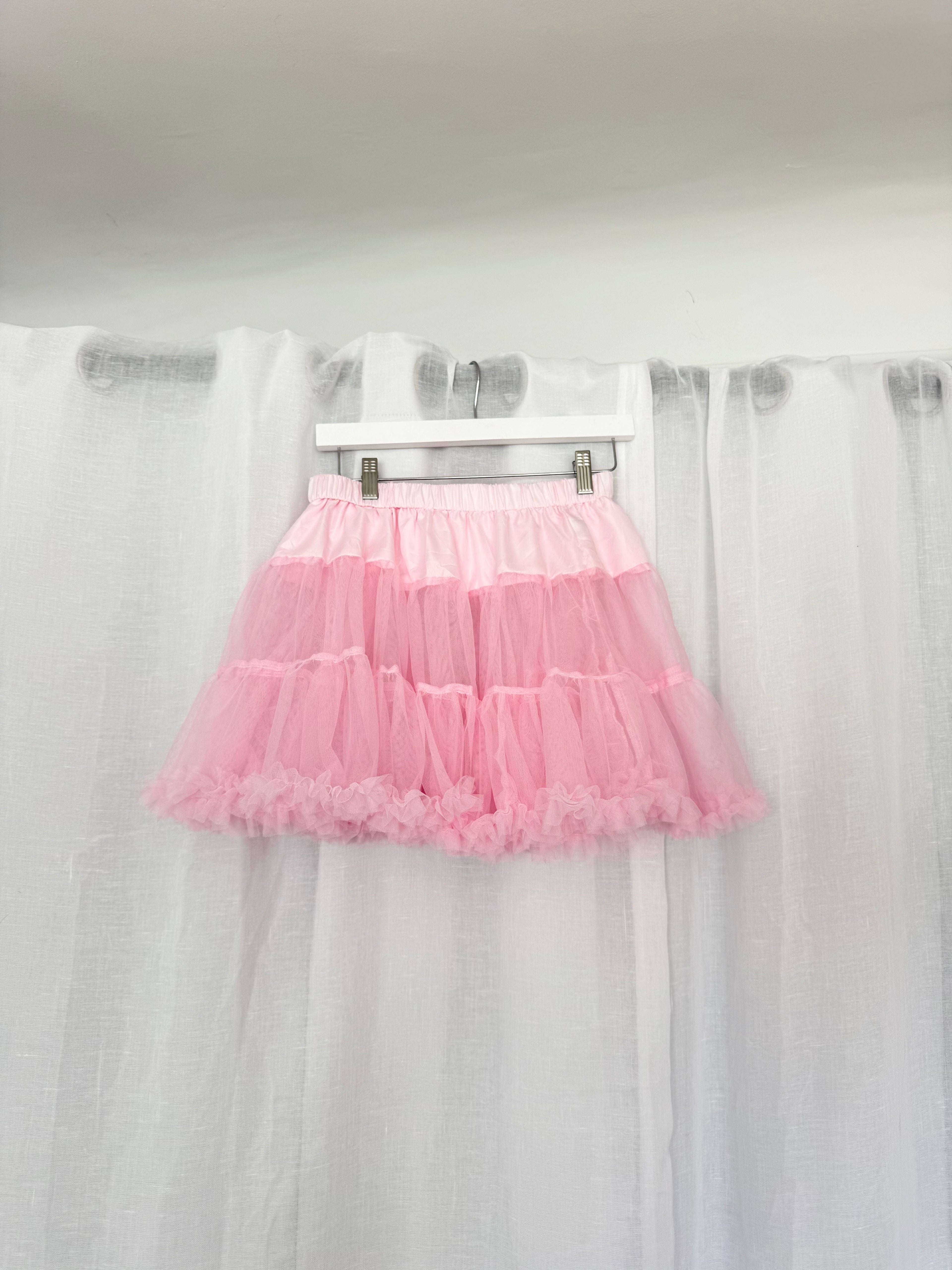 ✦ pink layered tutu mini skirt