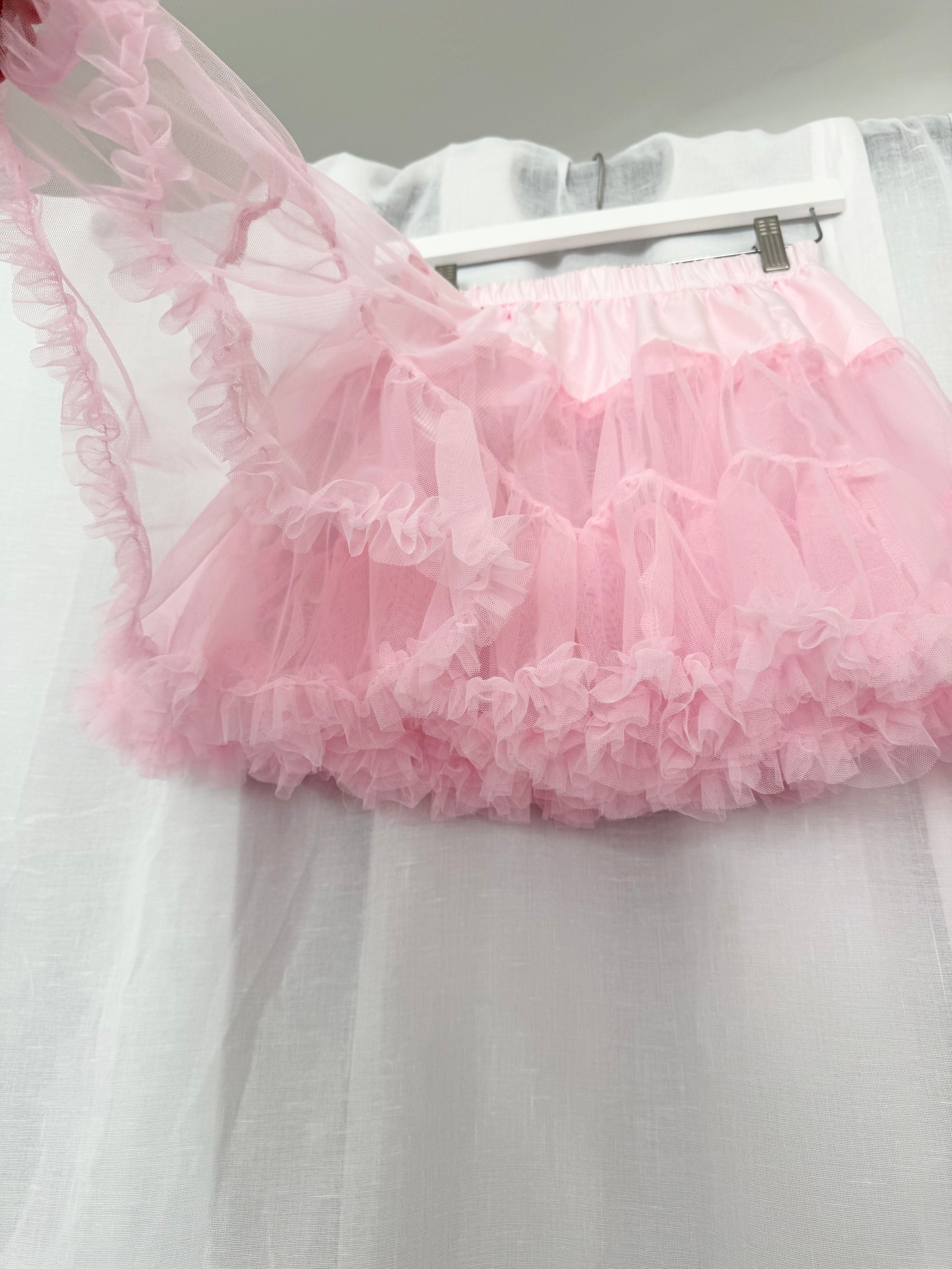 ✦ pink layered tutu mini skirt