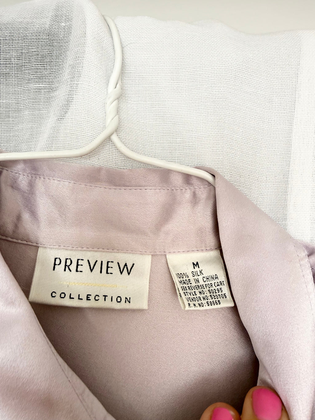 ✦ Y2K lilac silk button up
