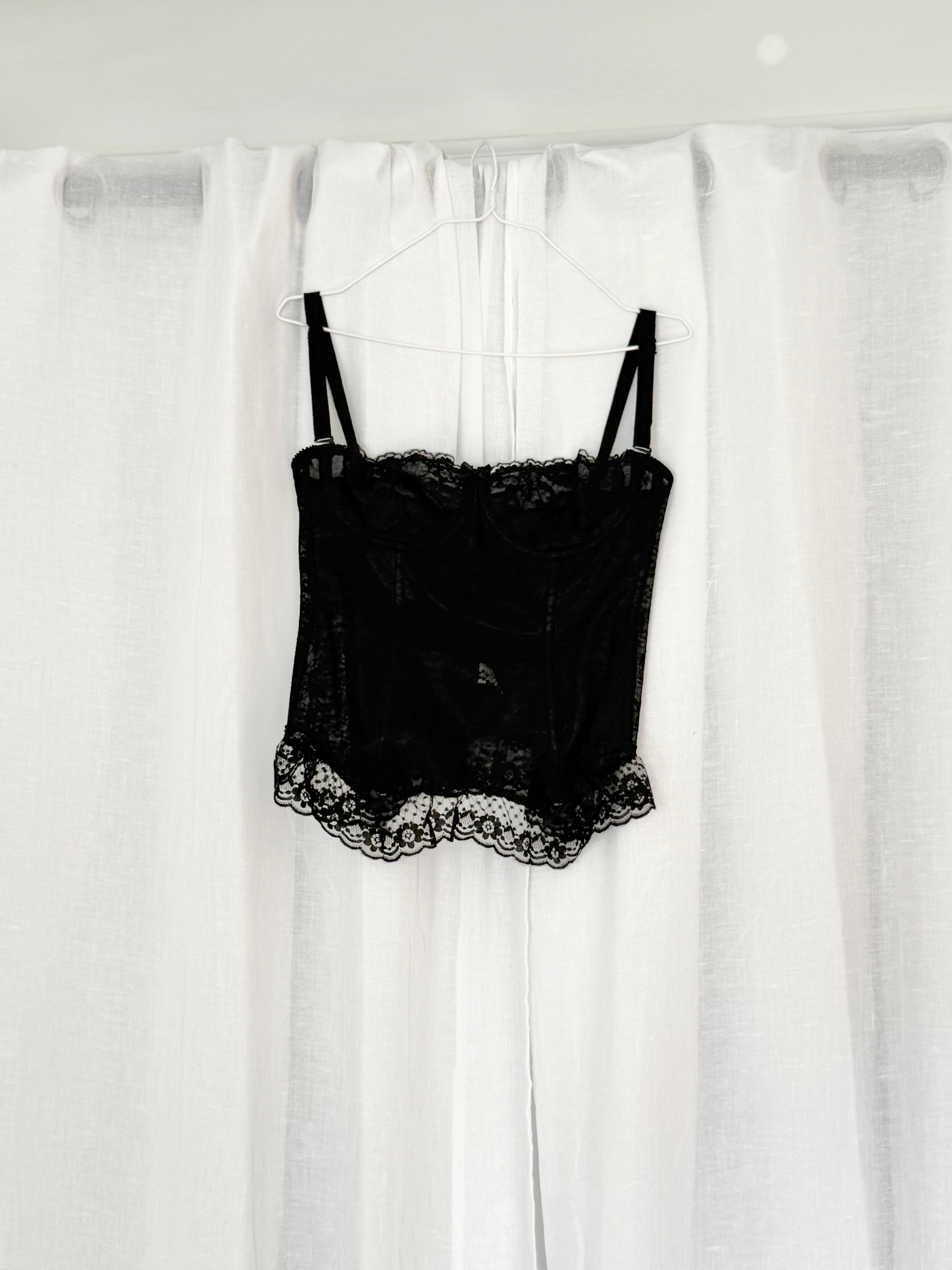 🖤 y2k black lace corset top 🖤