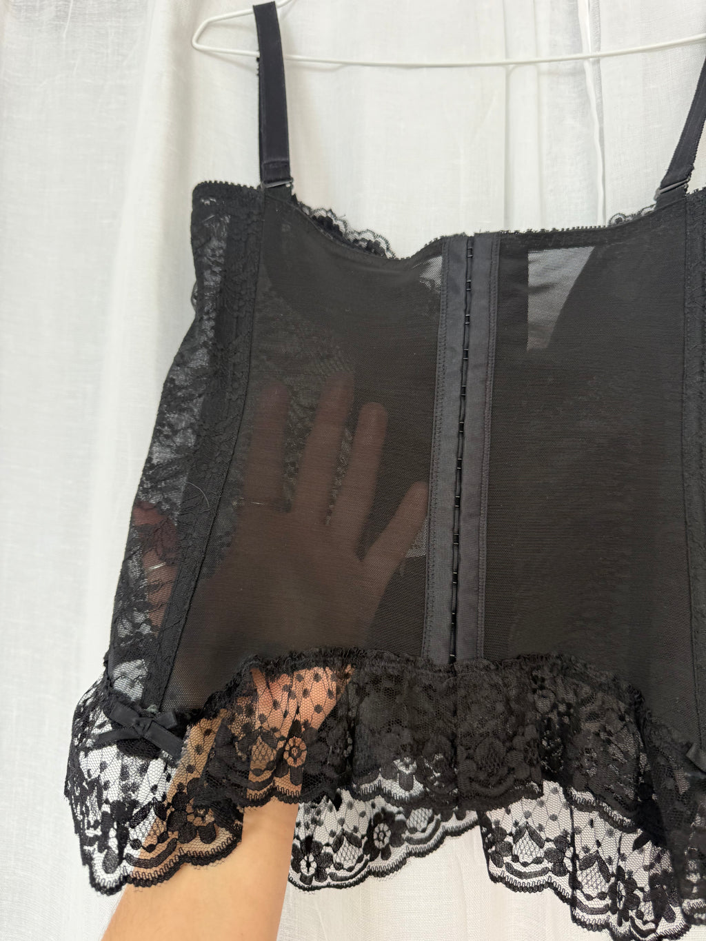 🖤 y2k black lace corset top 🖤