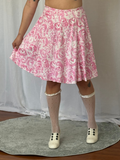 ✿ pink rose cotton midi skirt