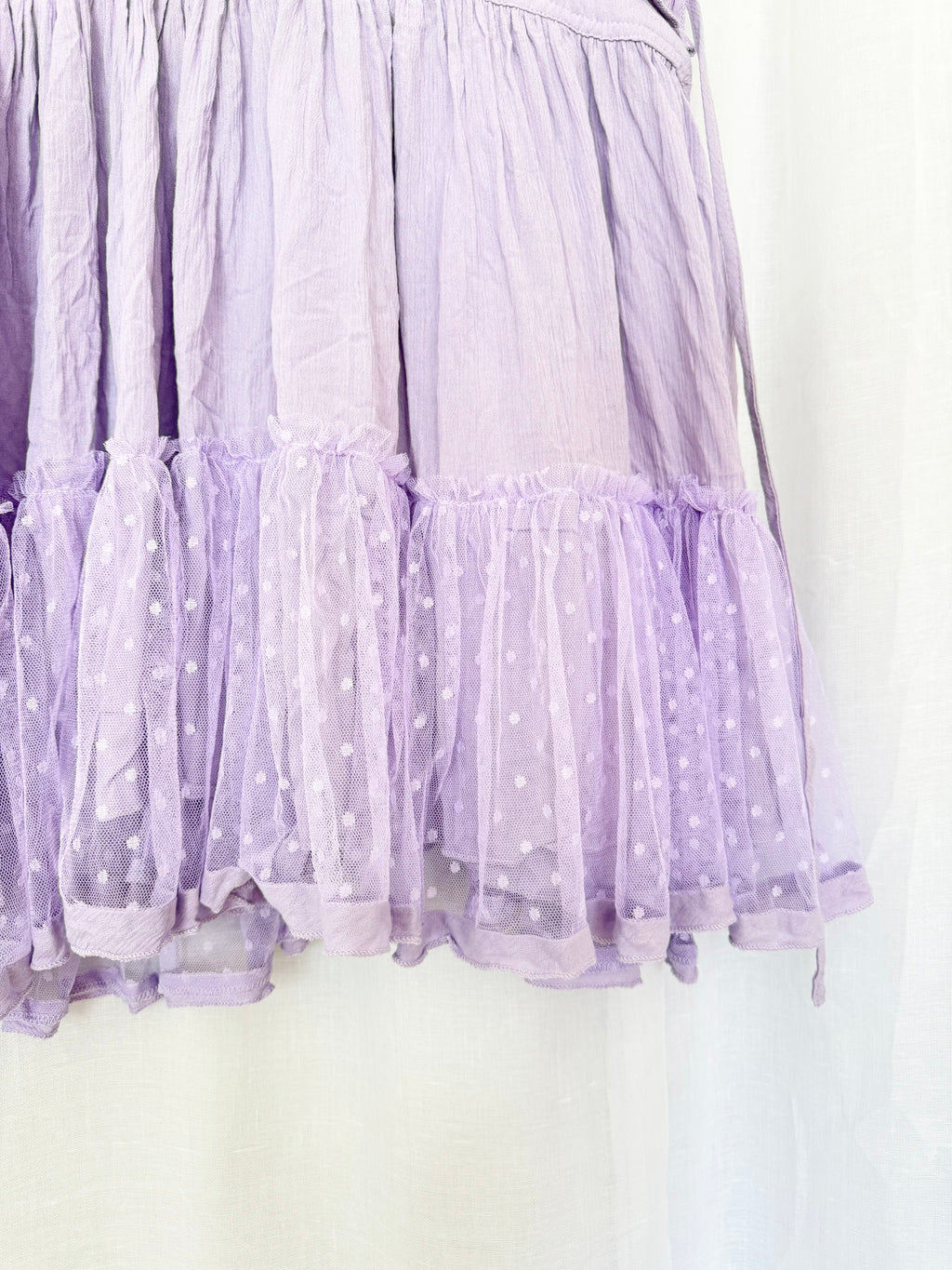 ✿ lavender babydoll mini dress