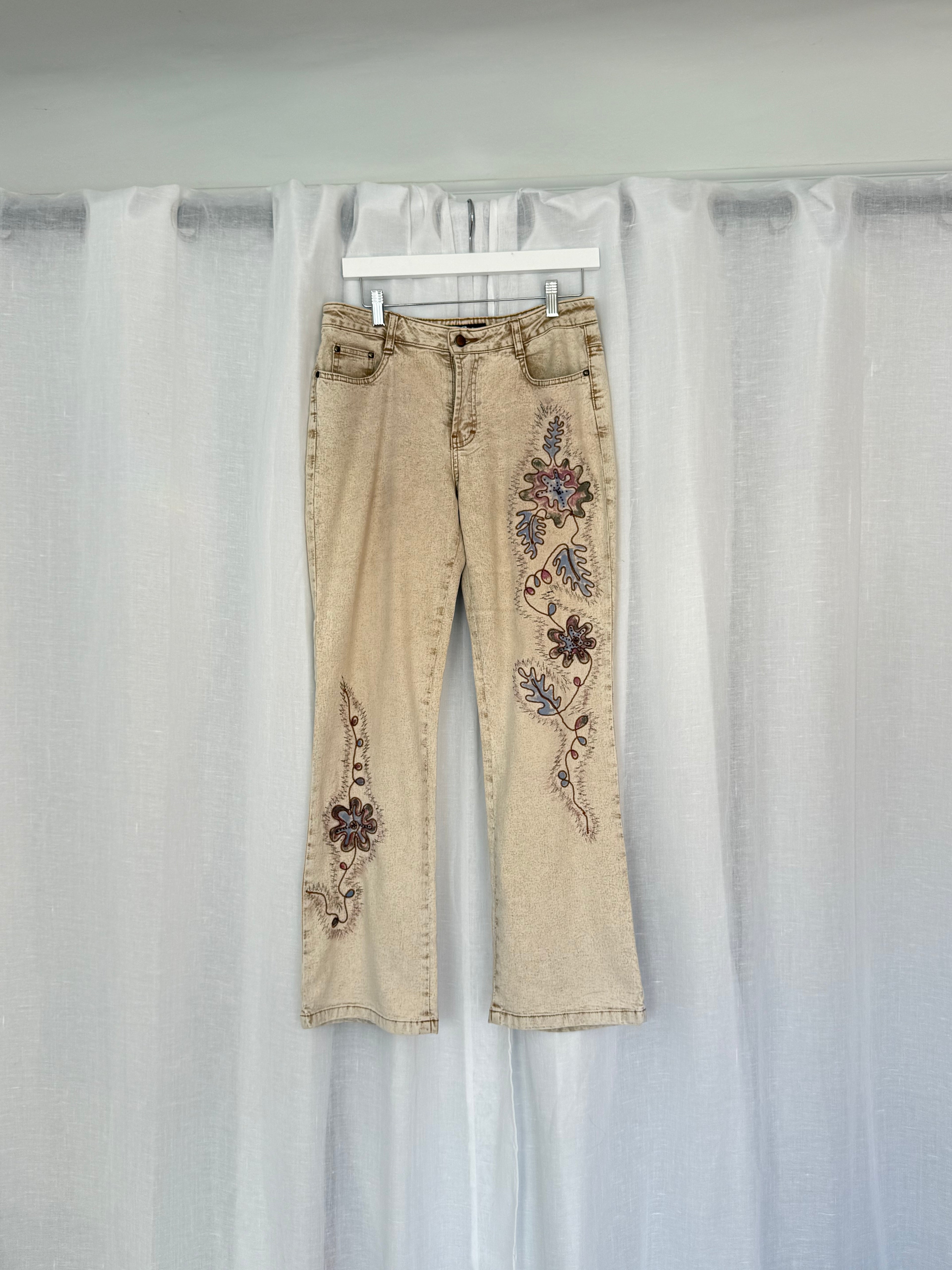 ✿⋆ 90s painted low-rise bootcut jeans (30") ⋆✿