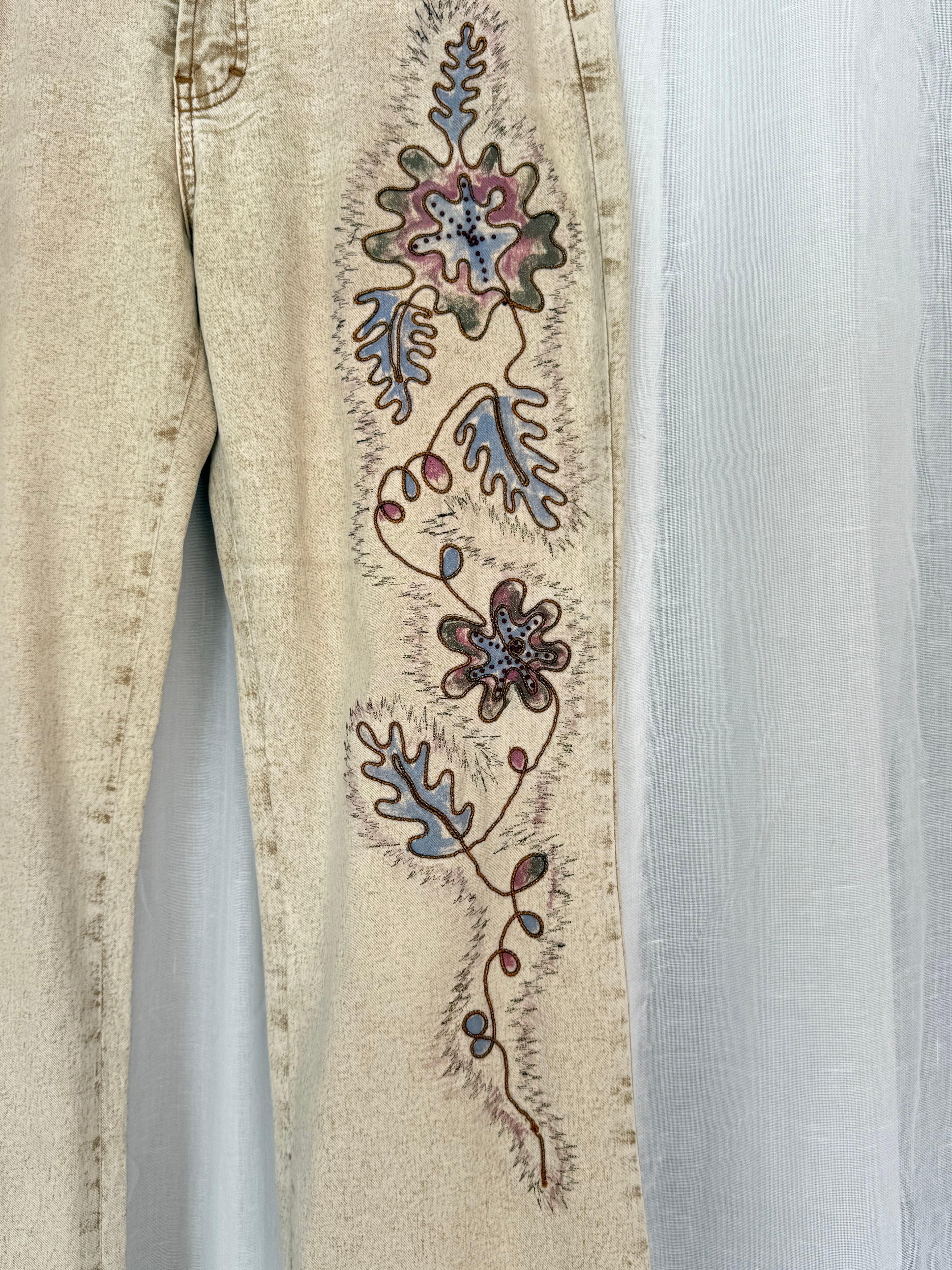 ✿⋆ 90s painted low-rise bootcut jeans (30") ⋆✿