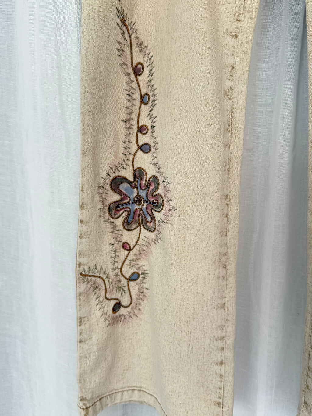 ✿⋆ 90s painted low-rise bootcut jeans (30") ⋆✿