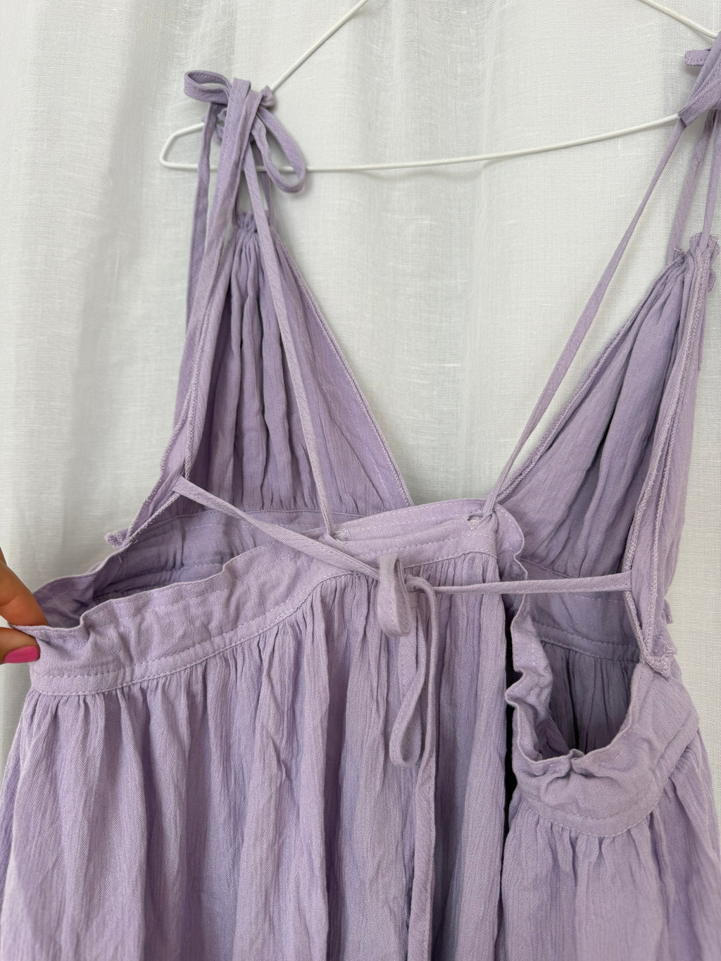 ✿ lavender babydoll mini dress