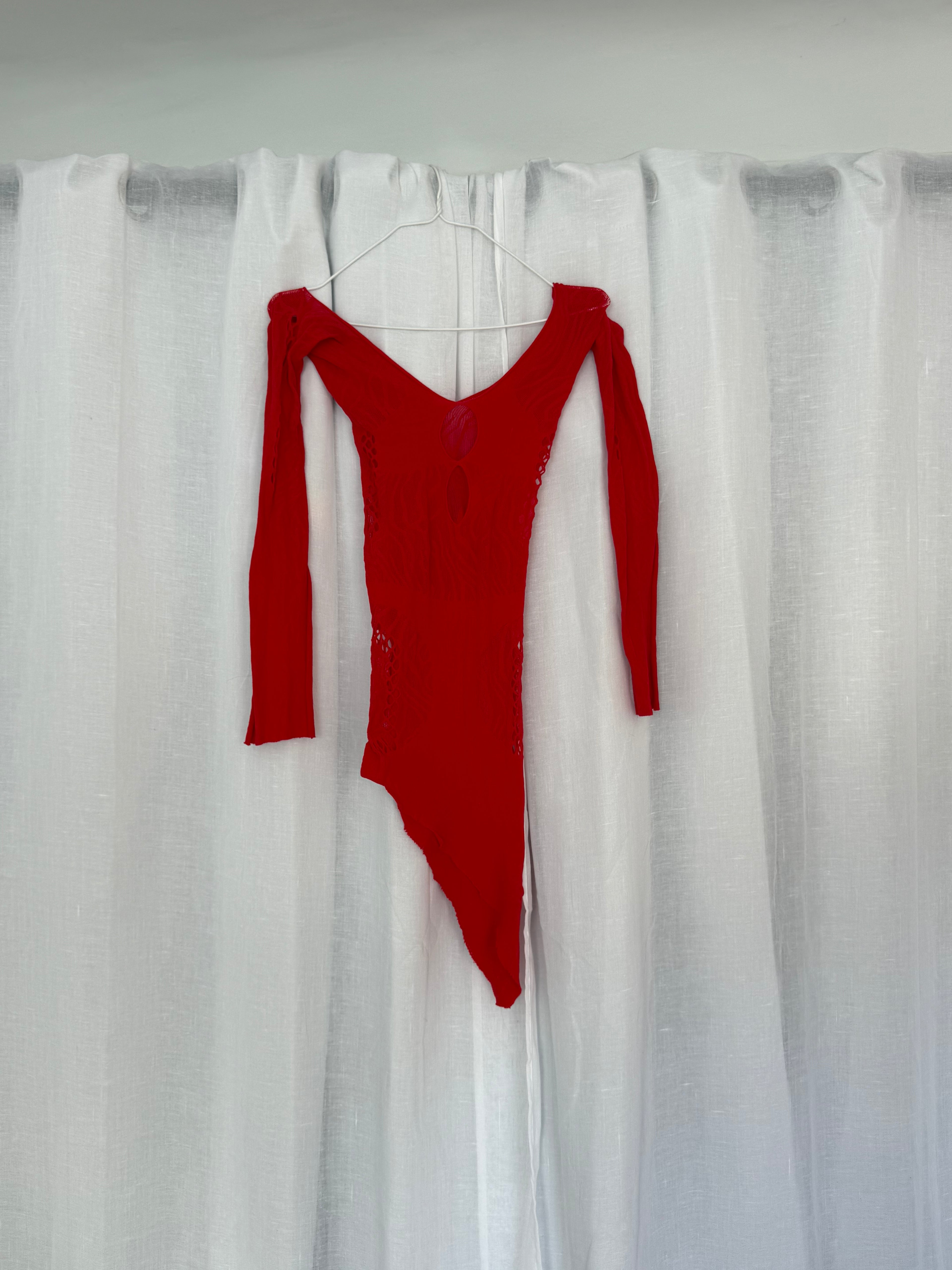❤️🔥 red sheer cutout upcycled mini dress ❤️🔥