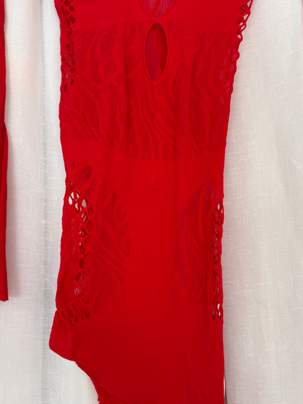 ❤️🔥 red sheer cutout upcycled mini dress ❤️🔥