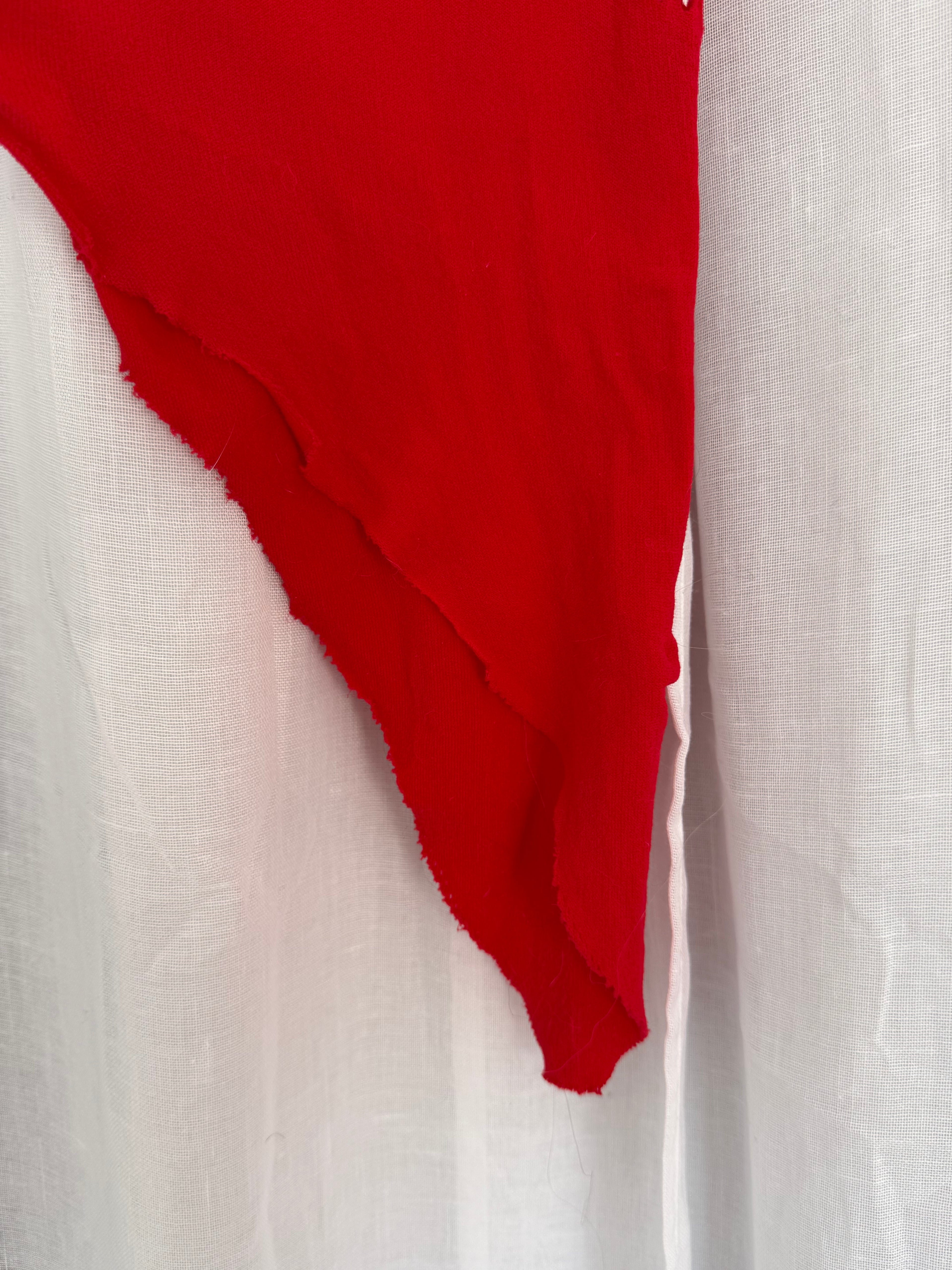 ❤️🔥 red sheer cutout upcycled mini dress ❤️🔥