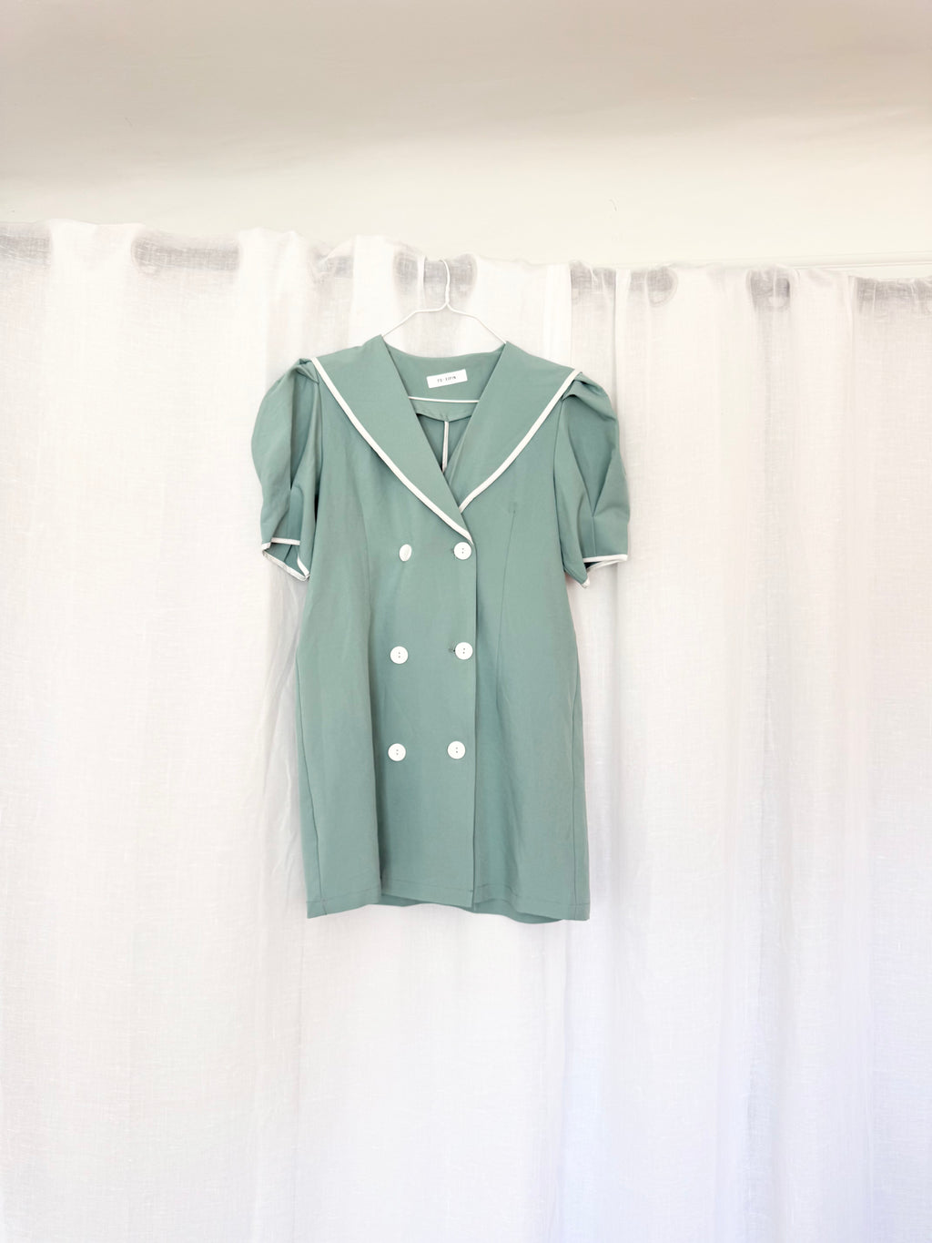 ✦ Mint sailor babydoll mini dress
