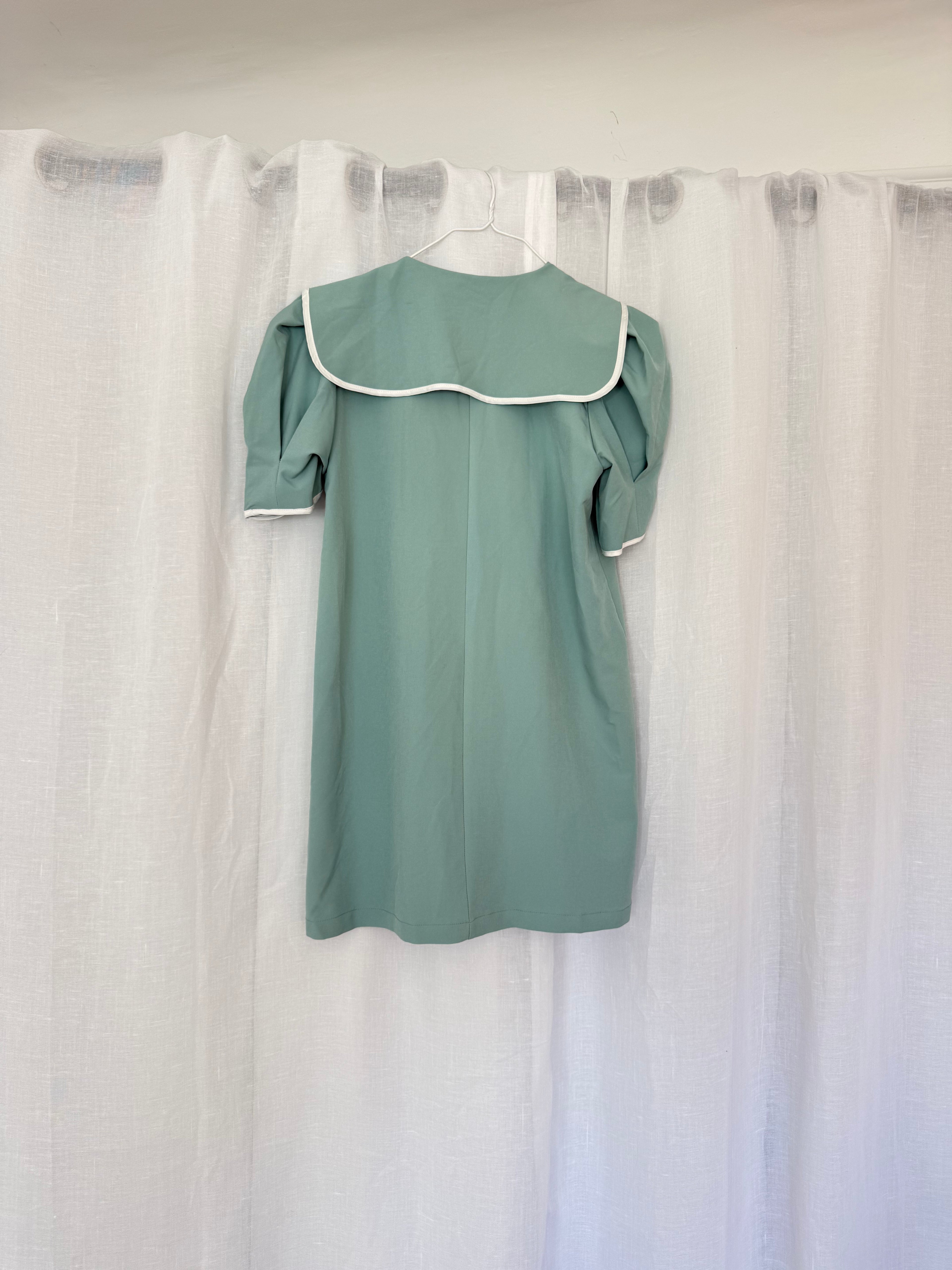 ✦ Mint sailor babydoll mini dress