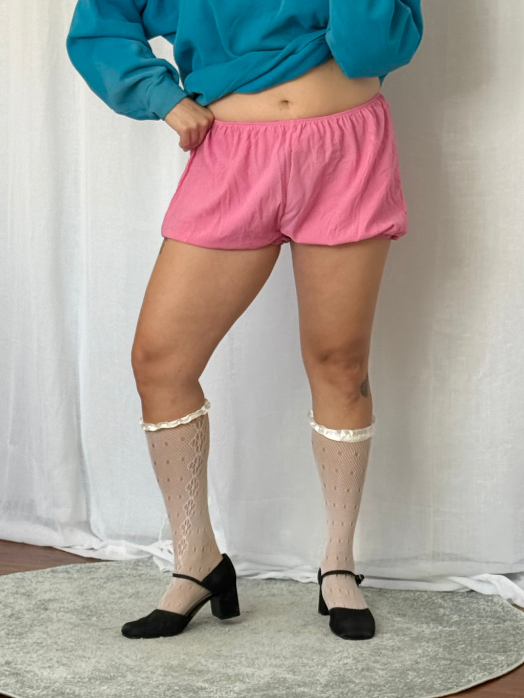 ✦ hot pink hand dyed bloomer shorts
