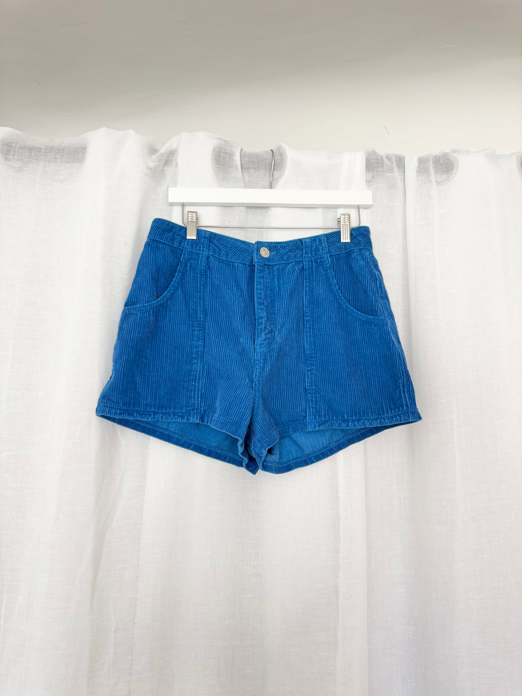 ✿ blue corduroy dolphin shorts retro cotton hot shorts ♡