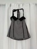 gingham halter top