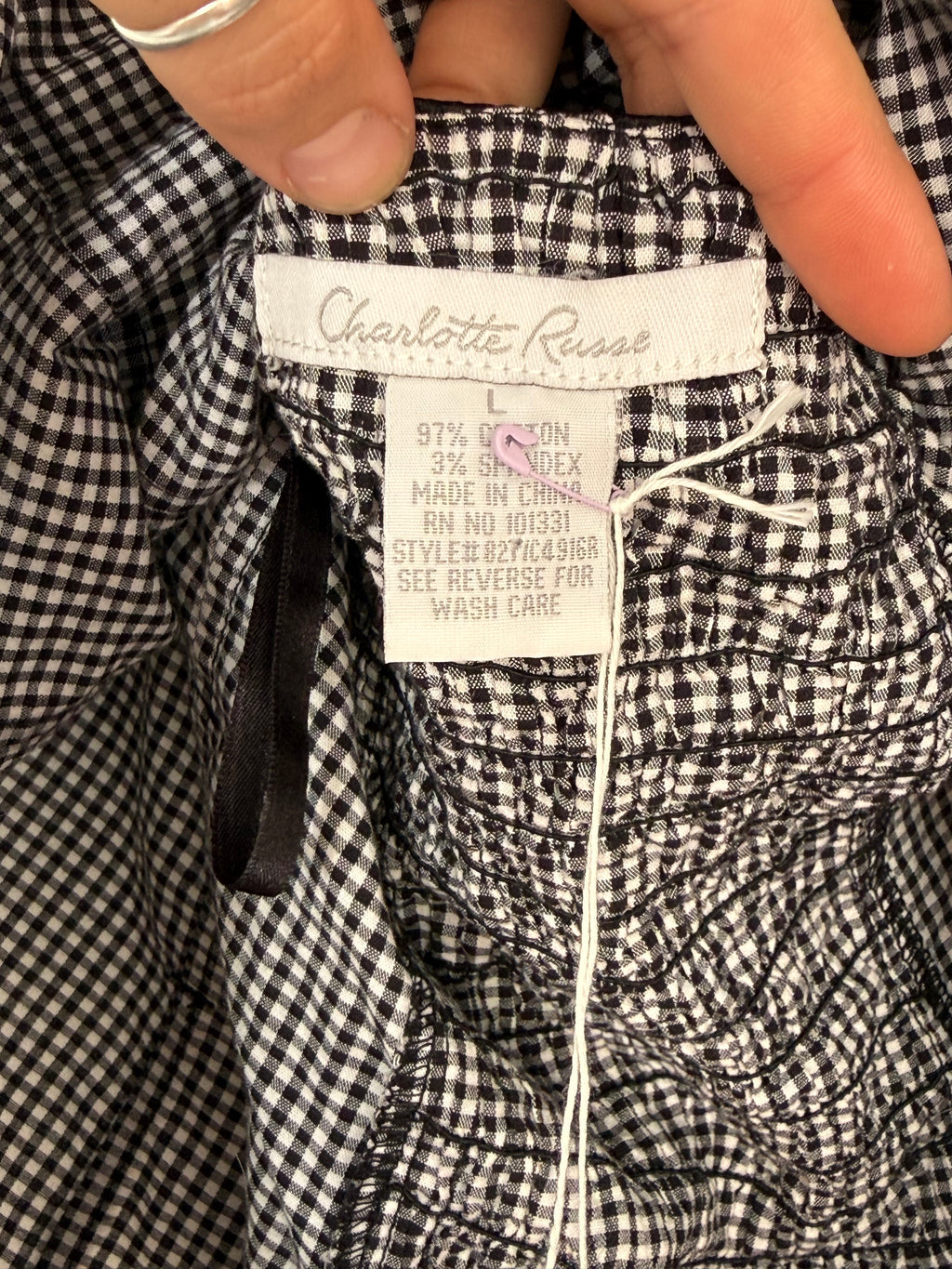 gingham halter top