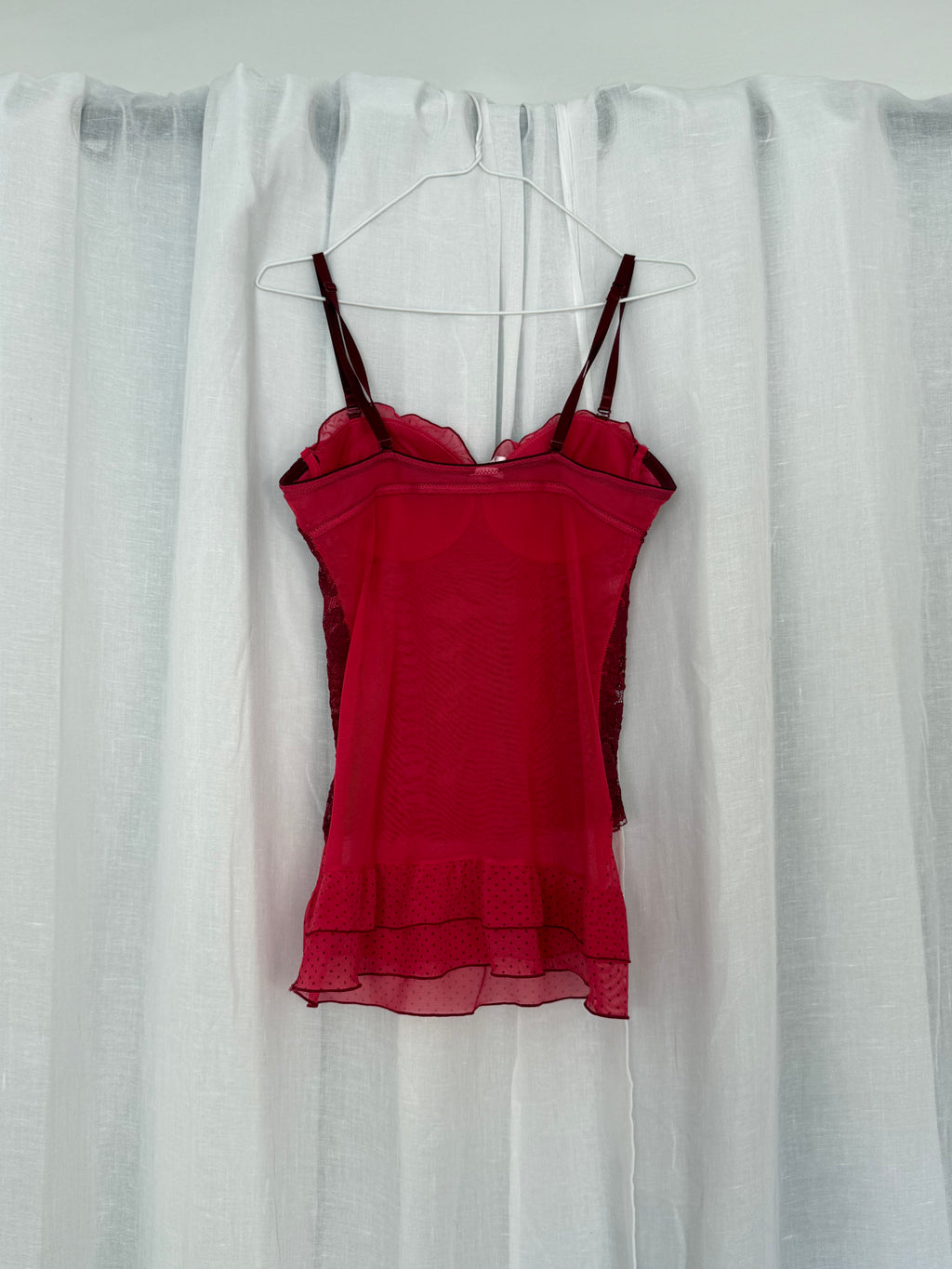 ✦ Vintage Y2K Lace &amp; Mesh Lingerie Slip Dress ✦