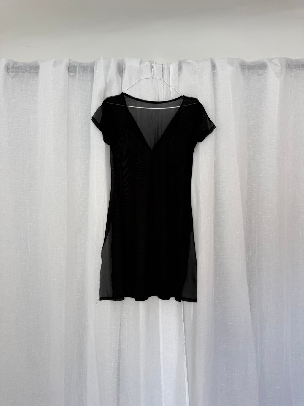 ✶ sheer black mesh mini ✶