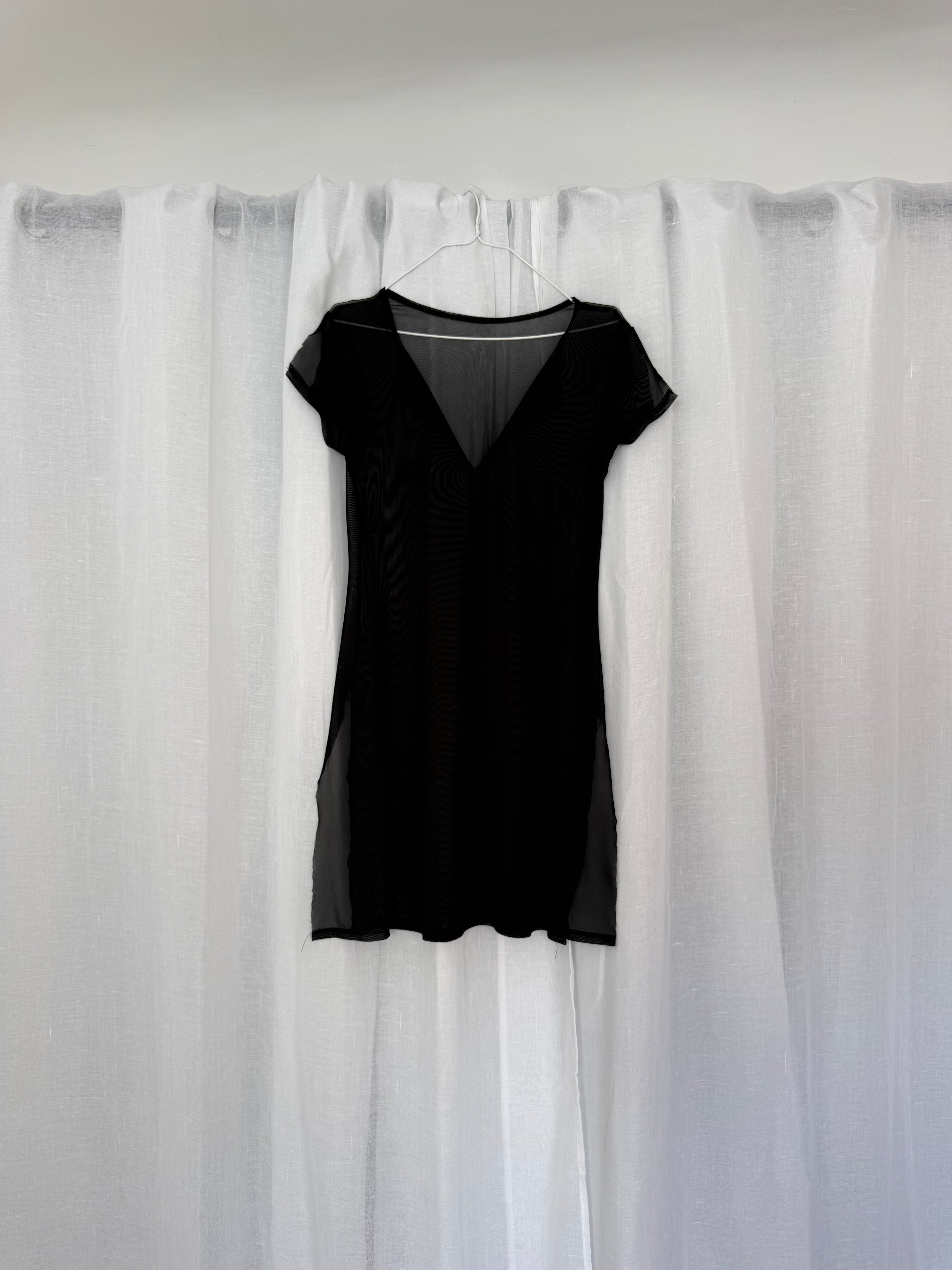 ✶ sheer black mesh mini ✶