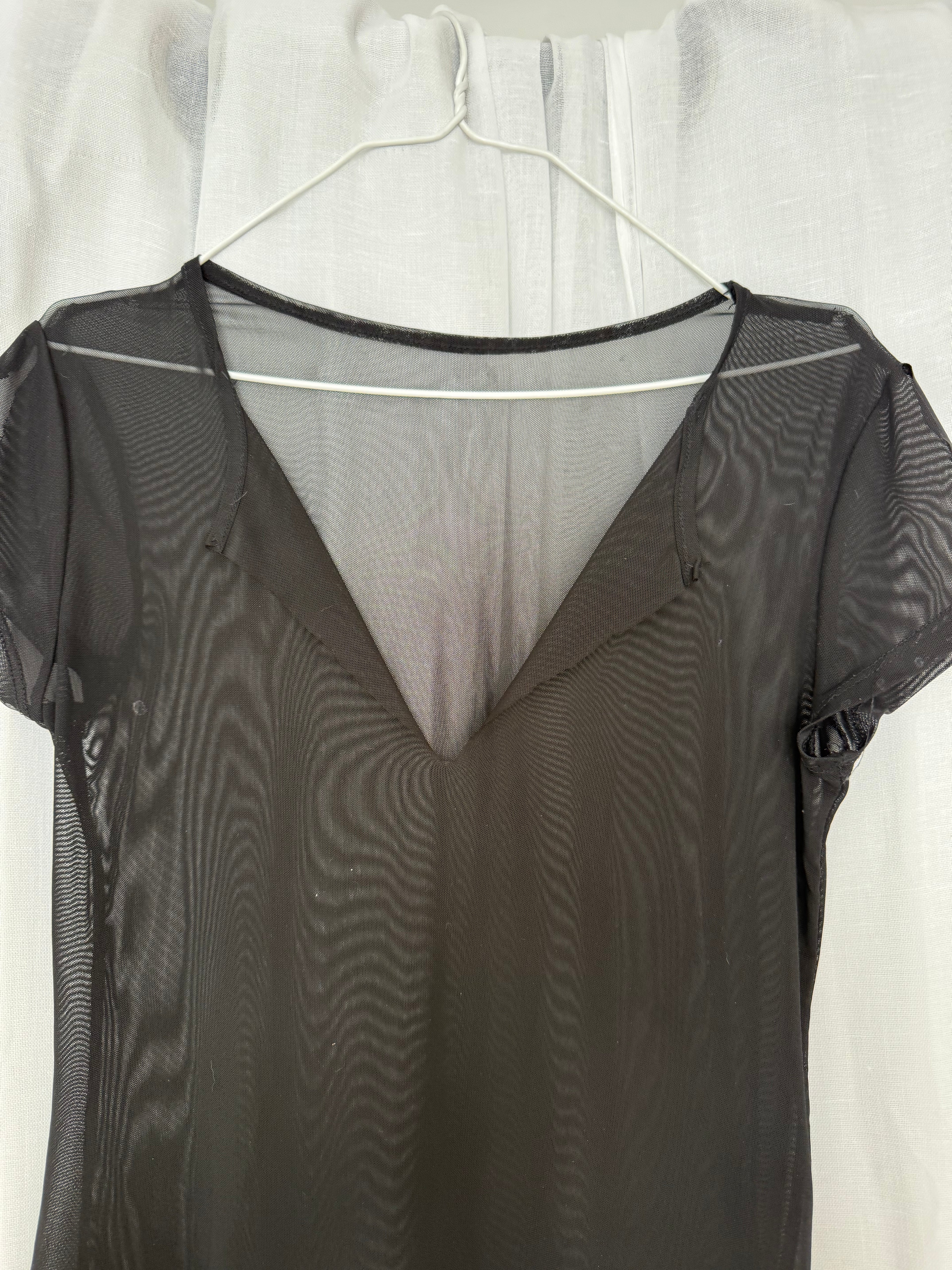 ✶ sheer black mesh mini ✶