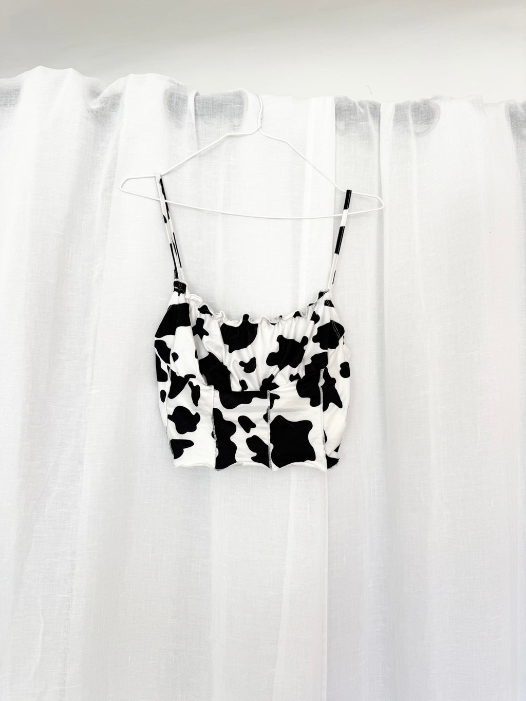 ✦ cow print milkmaid cami top ✦