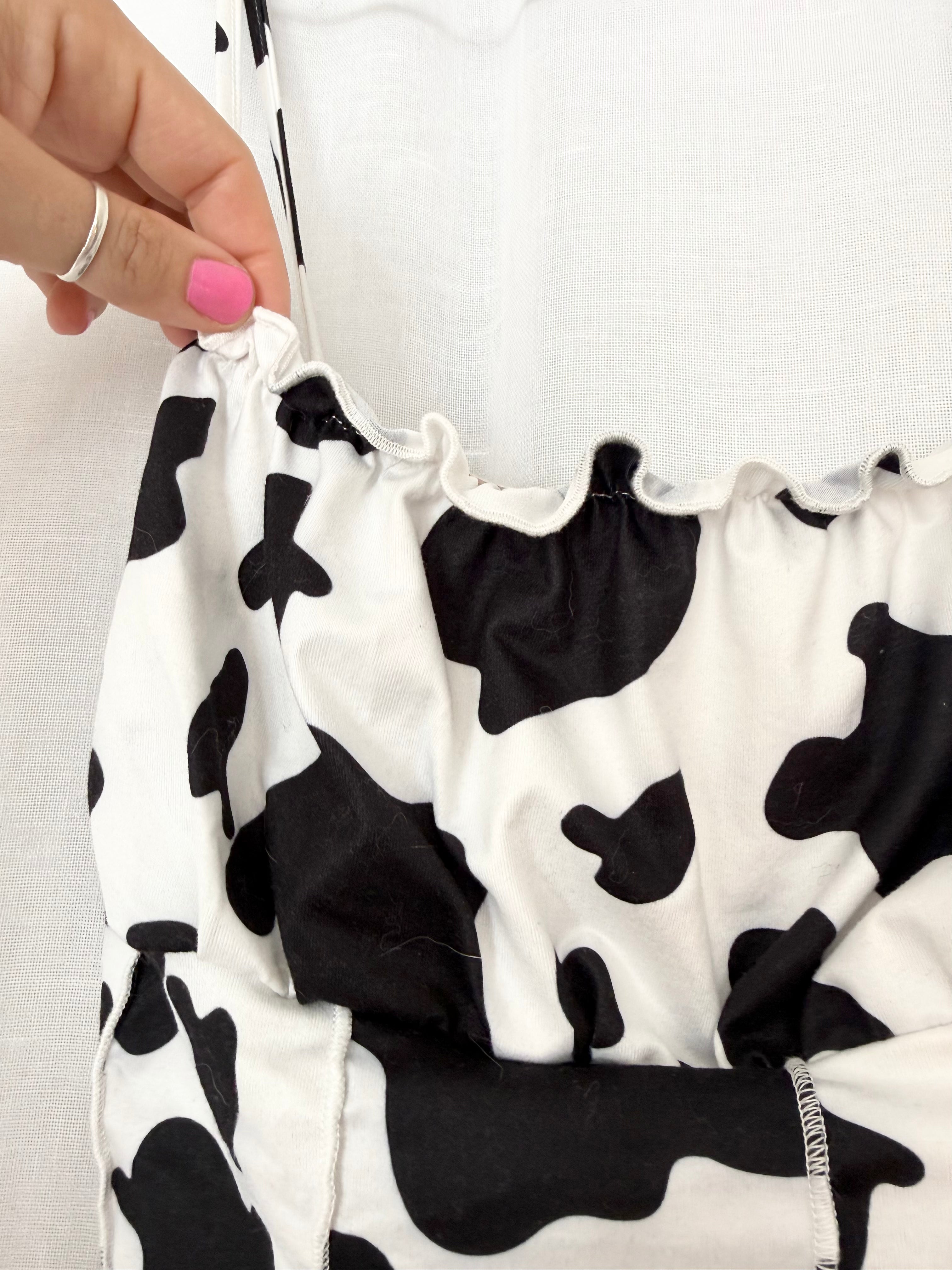 ✦ cow print milkmaid cami top ✦