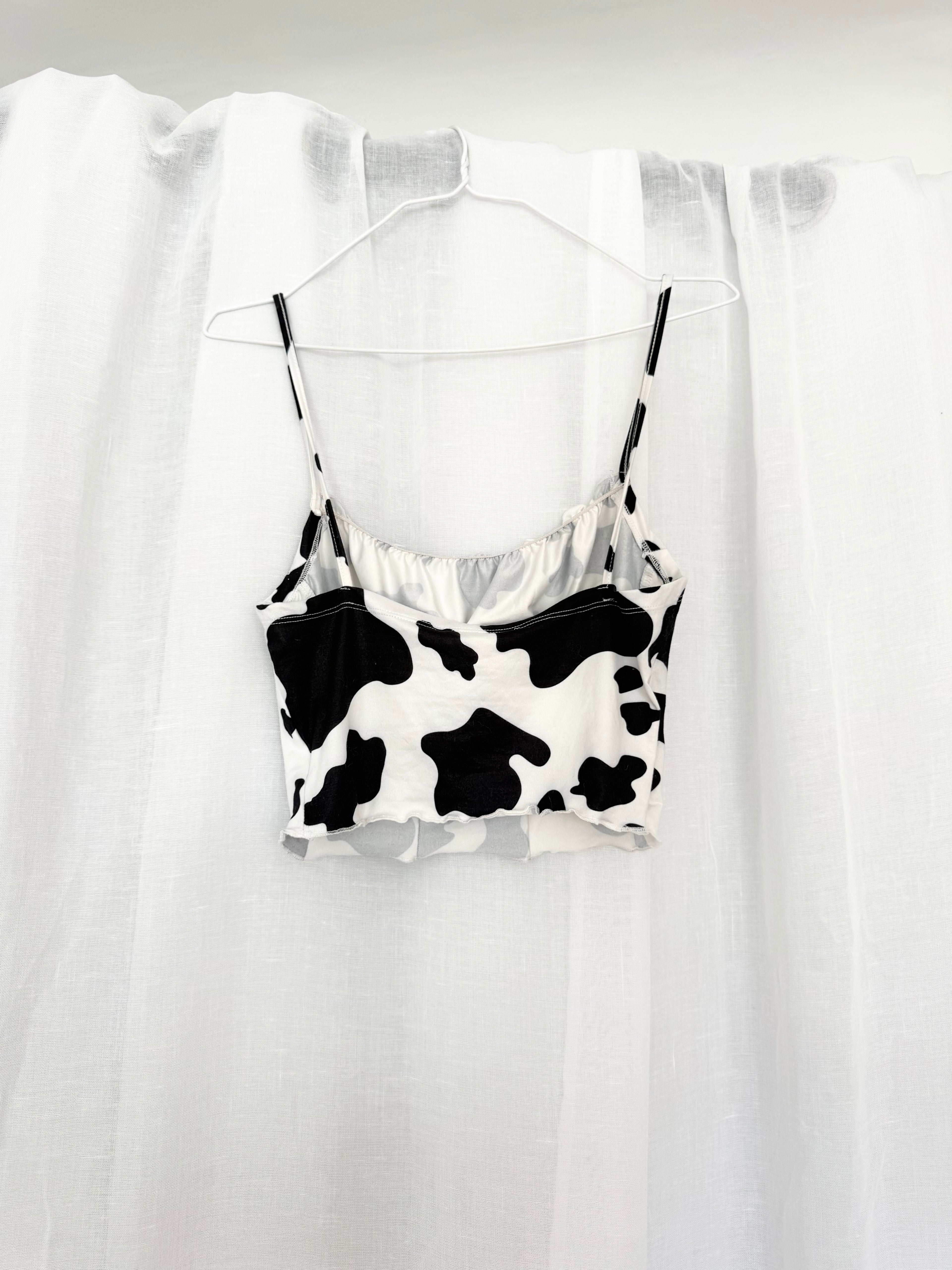 ✦ cow print milkmaid cami top ✦