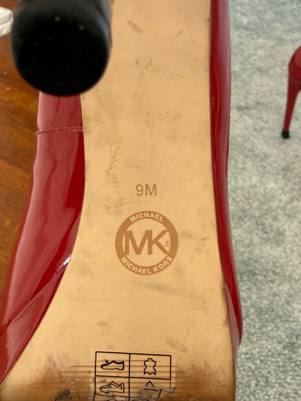 ✦ michael kors red patent leather peep toe stilettos ✦