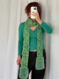 ✿ handmade green knit scarf ✿