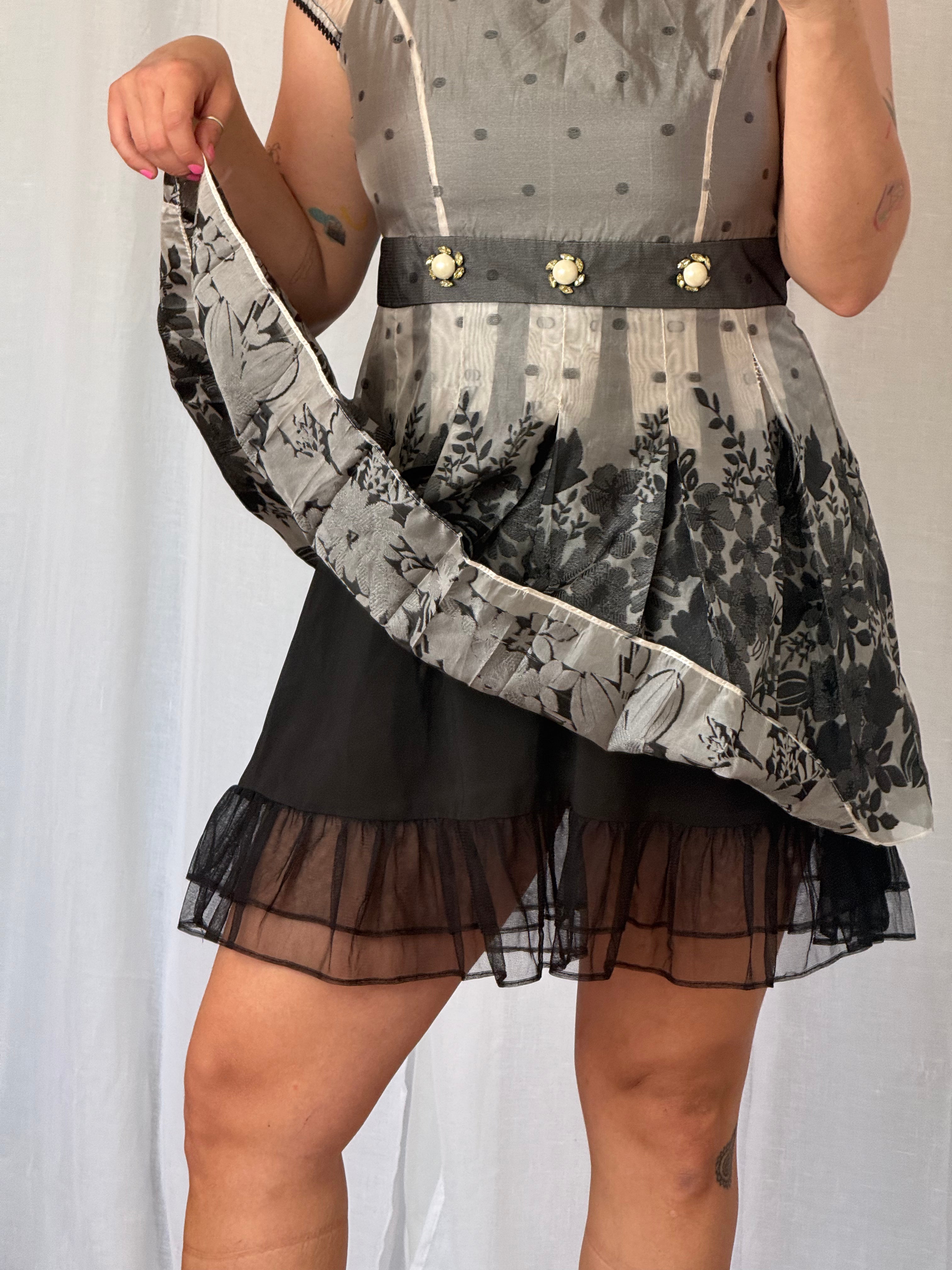 ✦ sheer polka dot babydoll party dress ✦